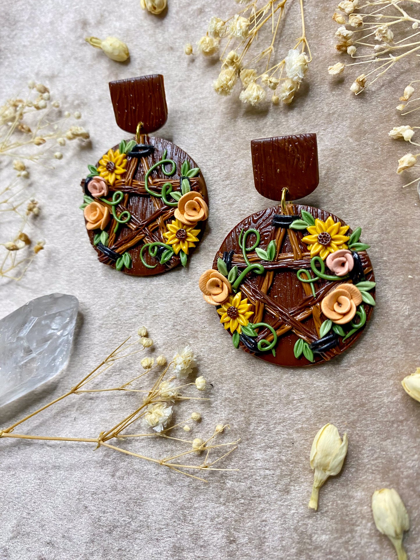 Wildflower Pentacle Earrings