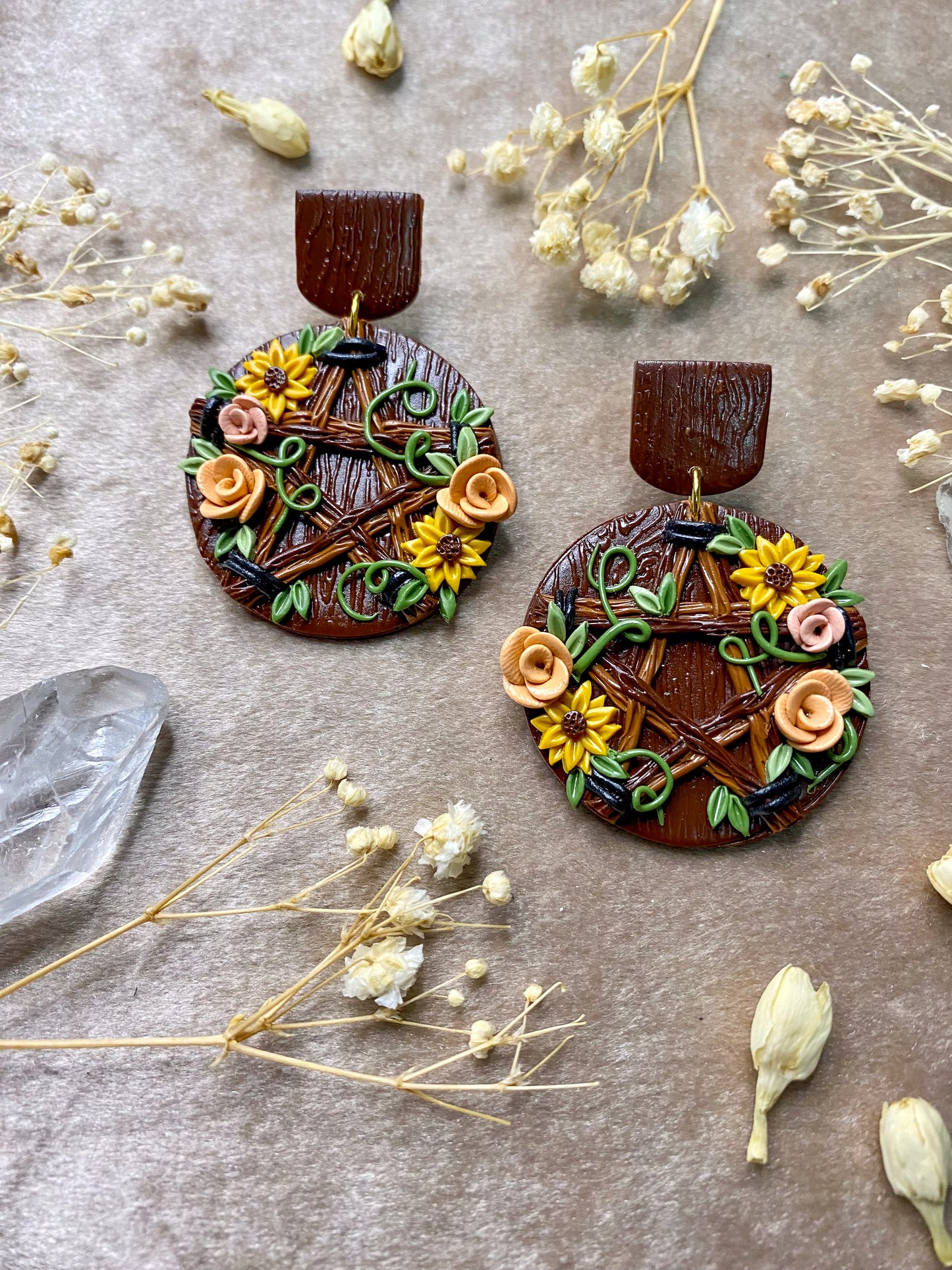 Wildflower Pentacle Earrings