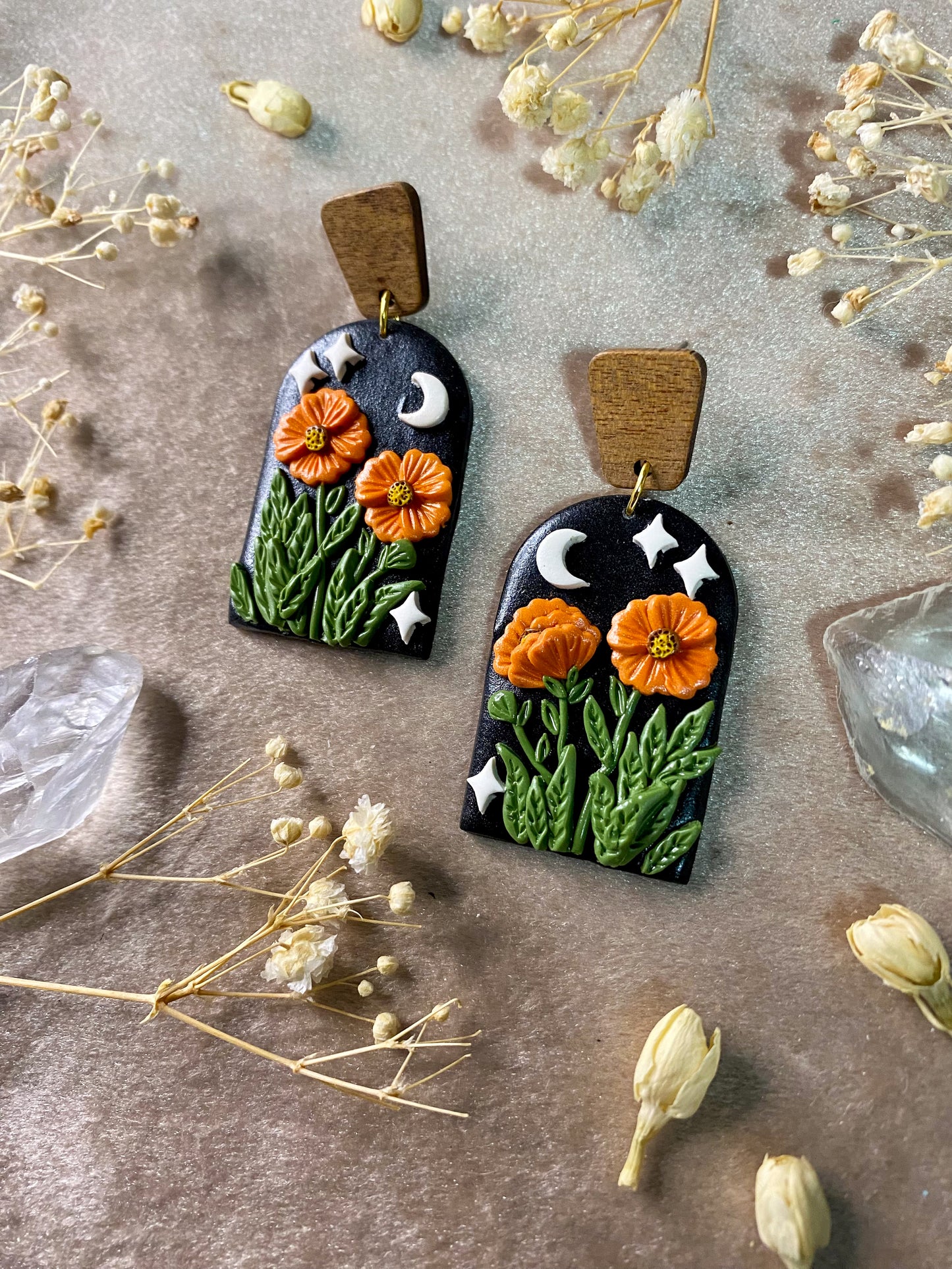Poppy Field Arch Earrings