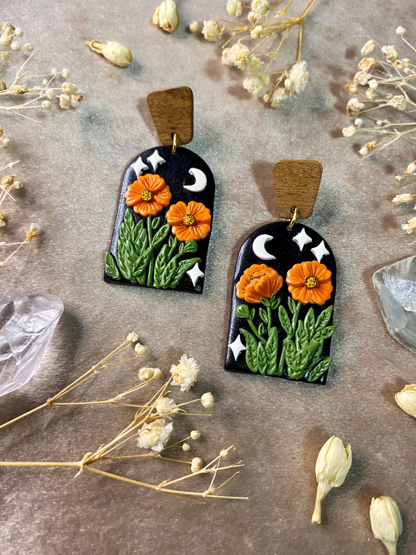 Poppy Field Arch Earrings