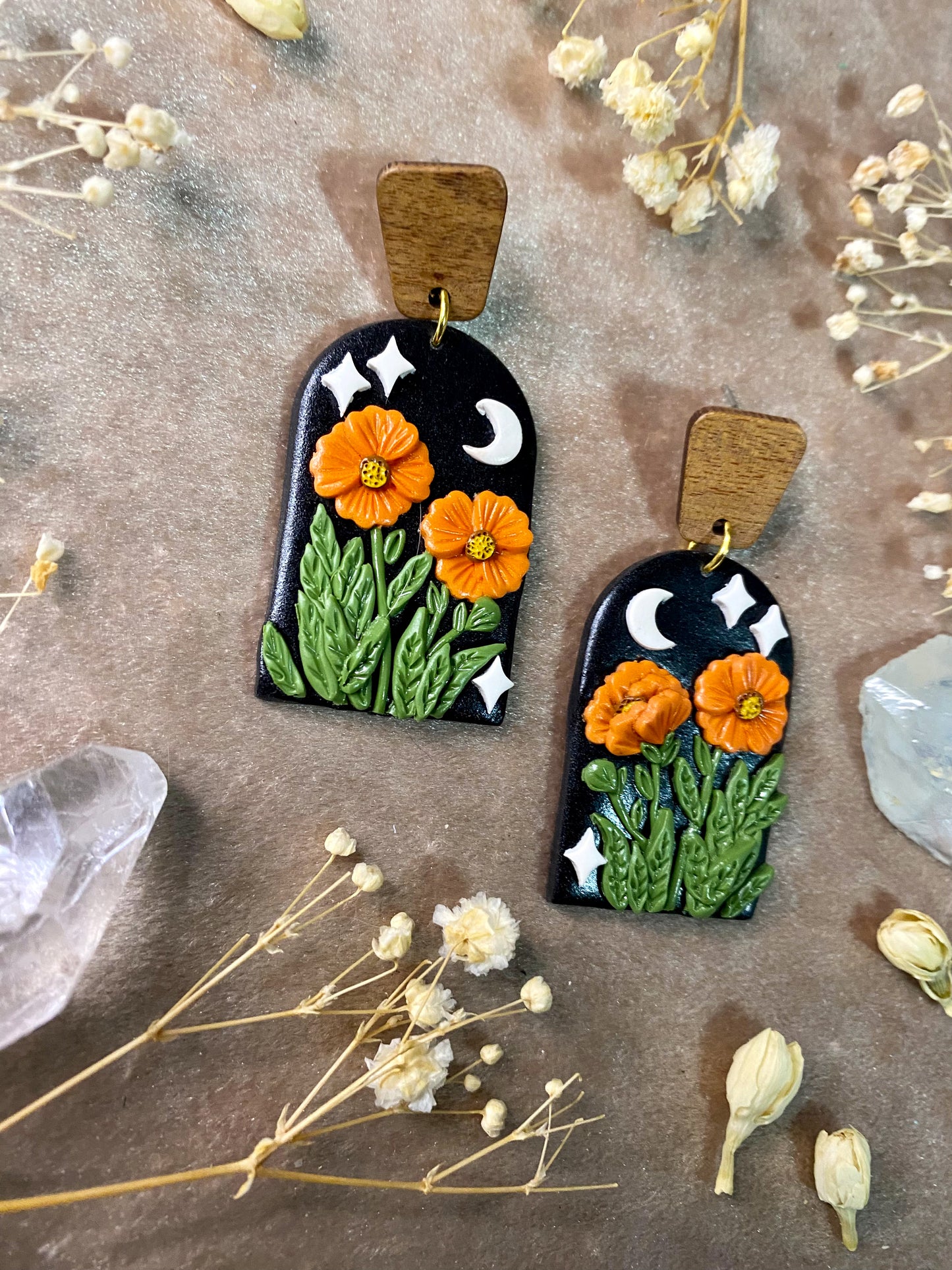 Poppy Field Arch Earrings