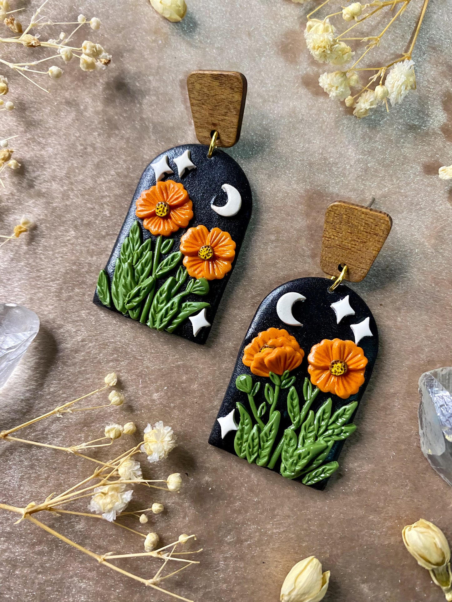 Poppy Field Arch Earrings