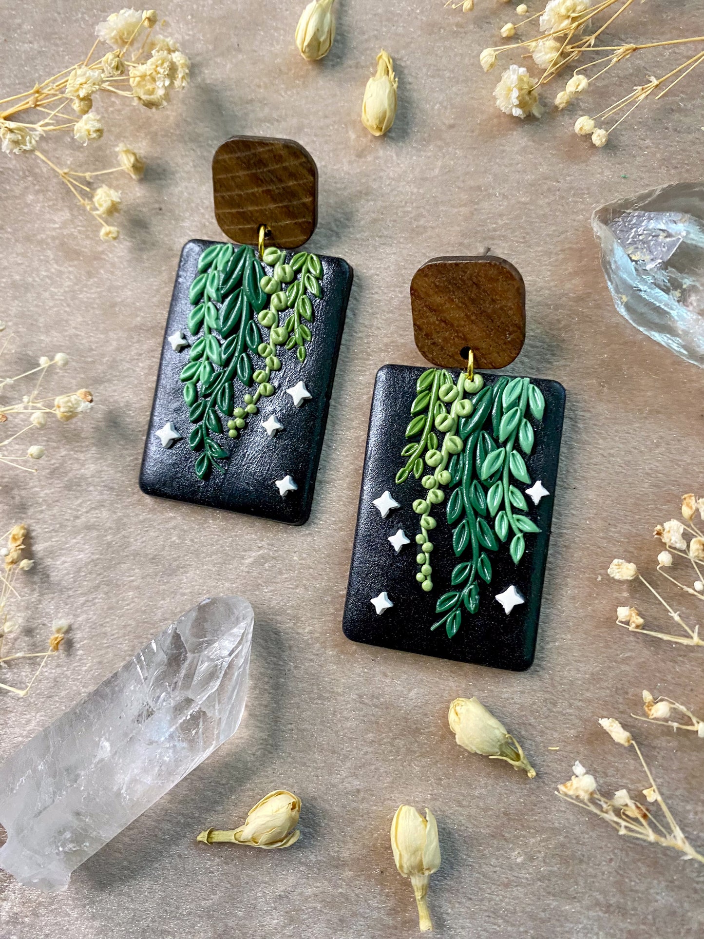 Falling Leaves and Stars Earrings