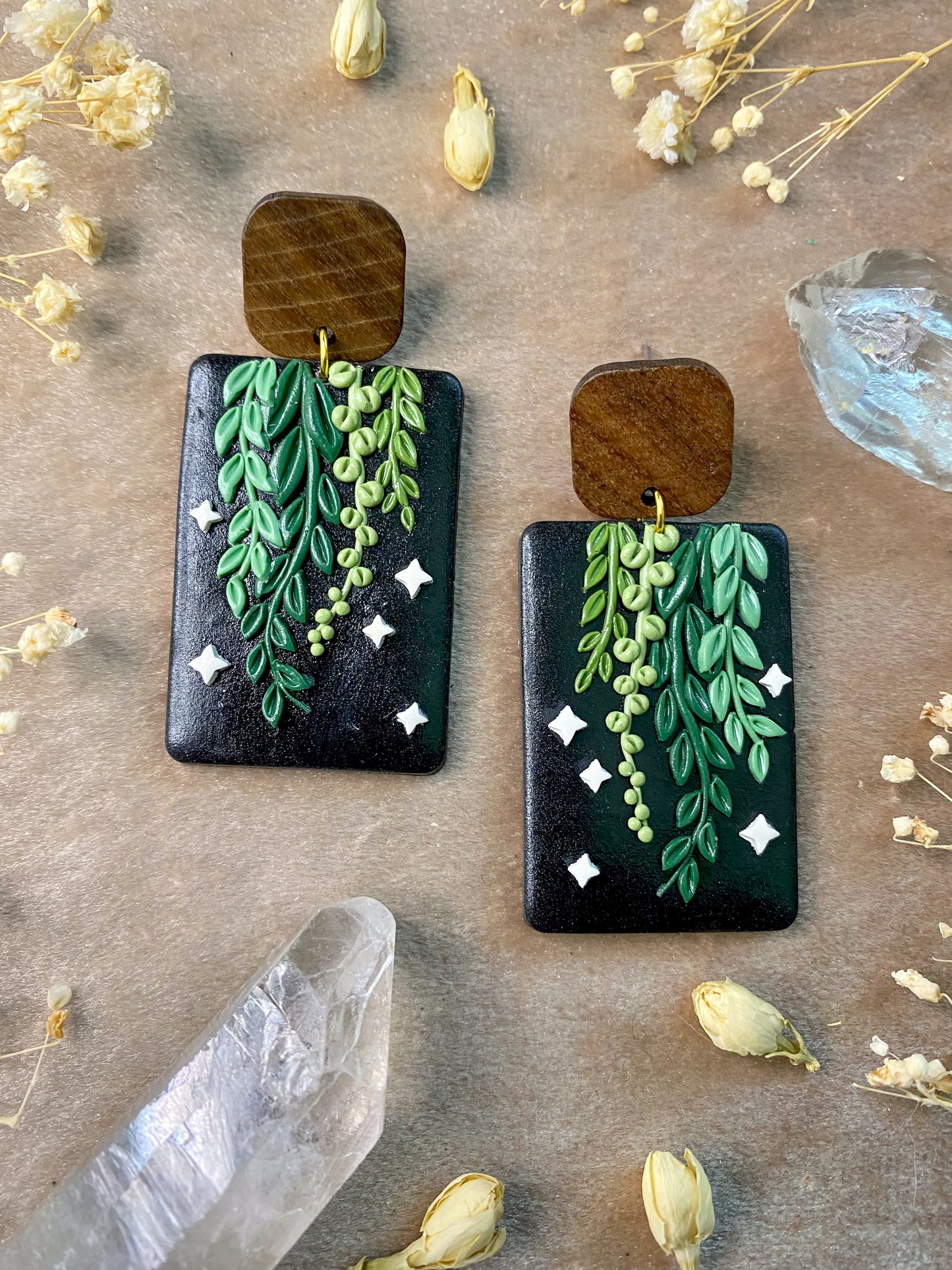 Falling Leaves and Stars Earrings