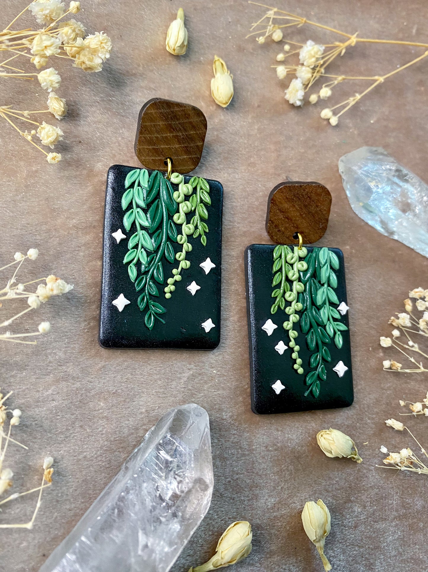 Falling Leaves and Stars Earrings