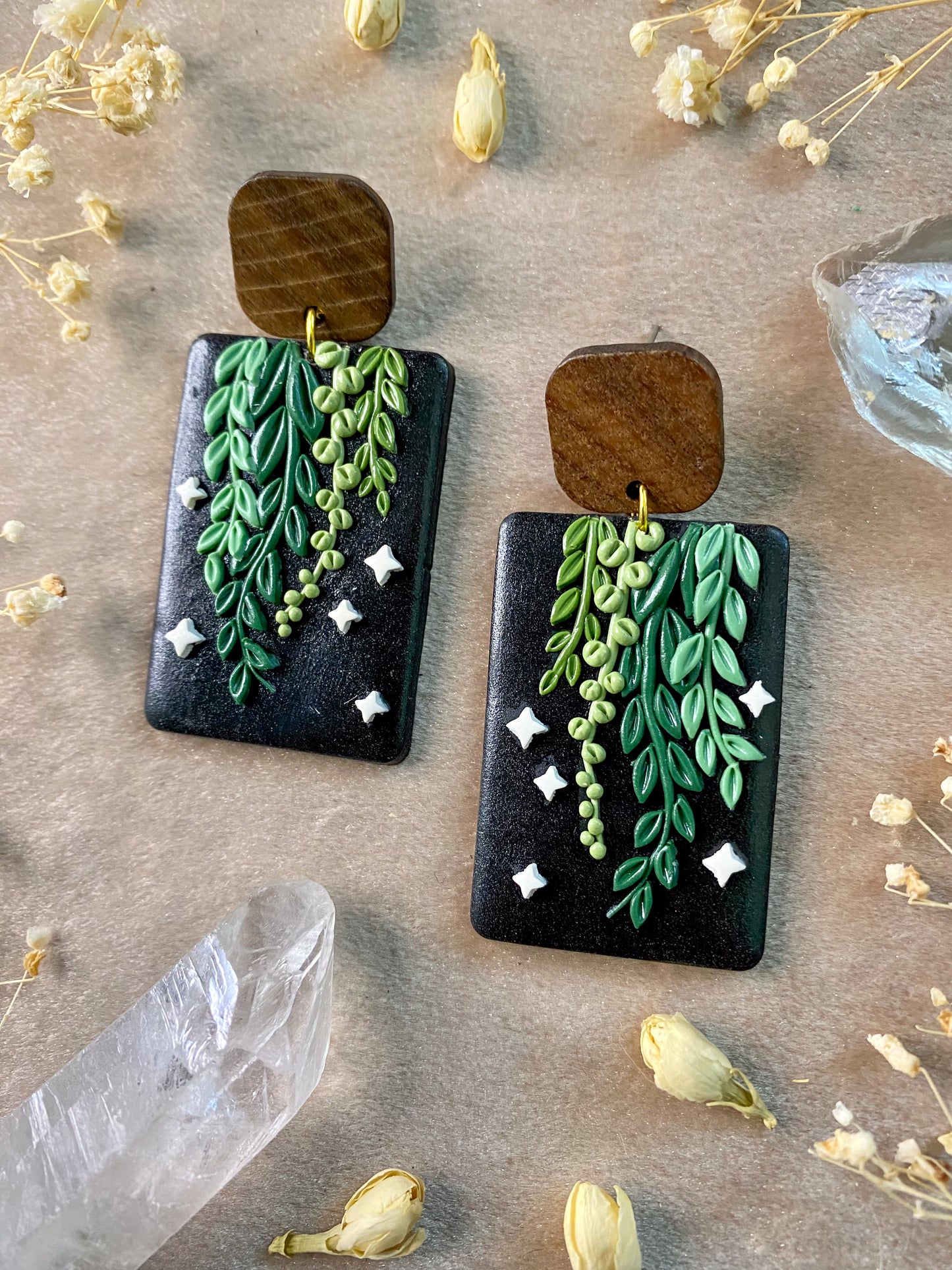 Falling Leaves and Stars Earrings