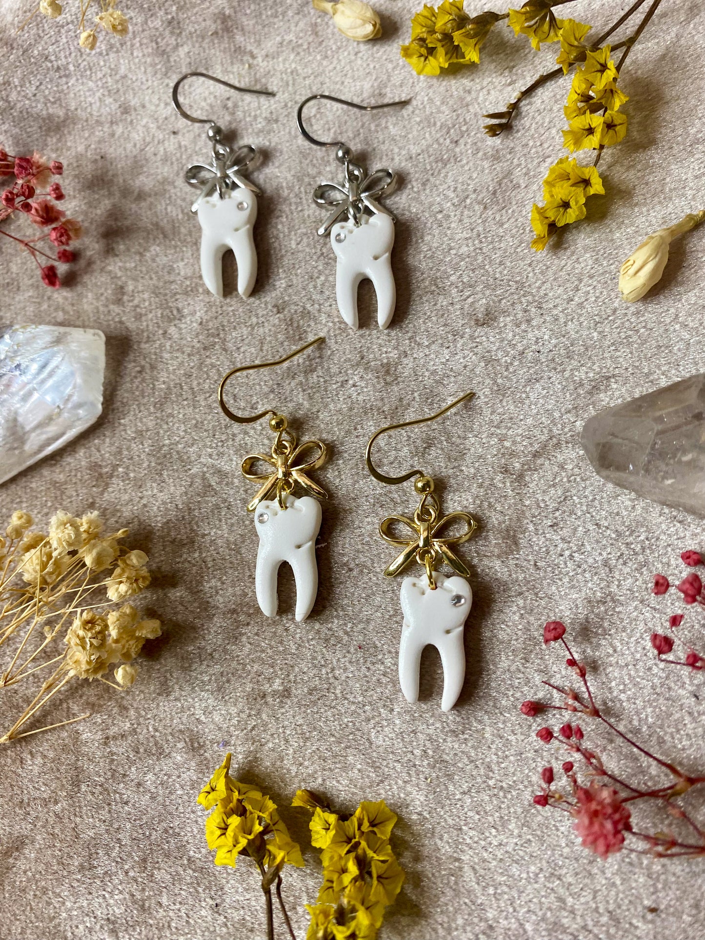 Jeweled Tooth Midi Earrings