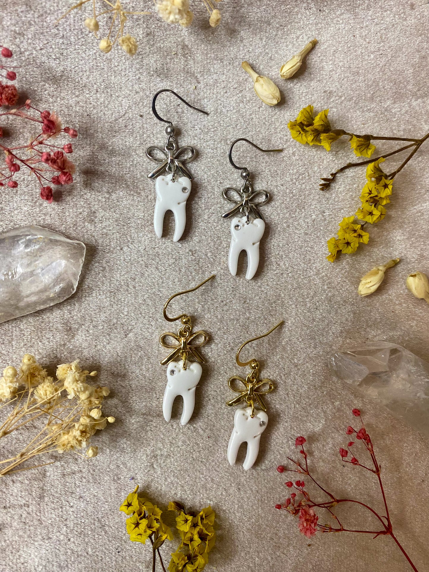 Jeweled Tooth Midi Earrings