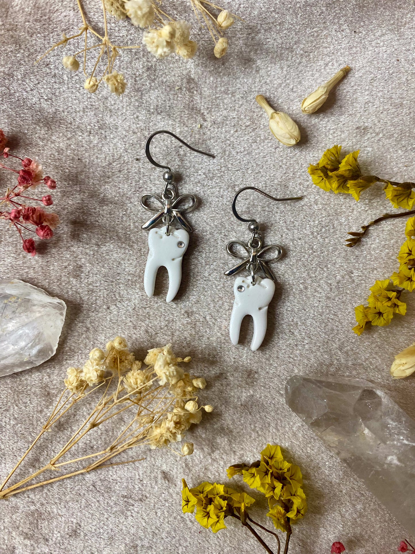 Jeweled Tooth Midi Earrings