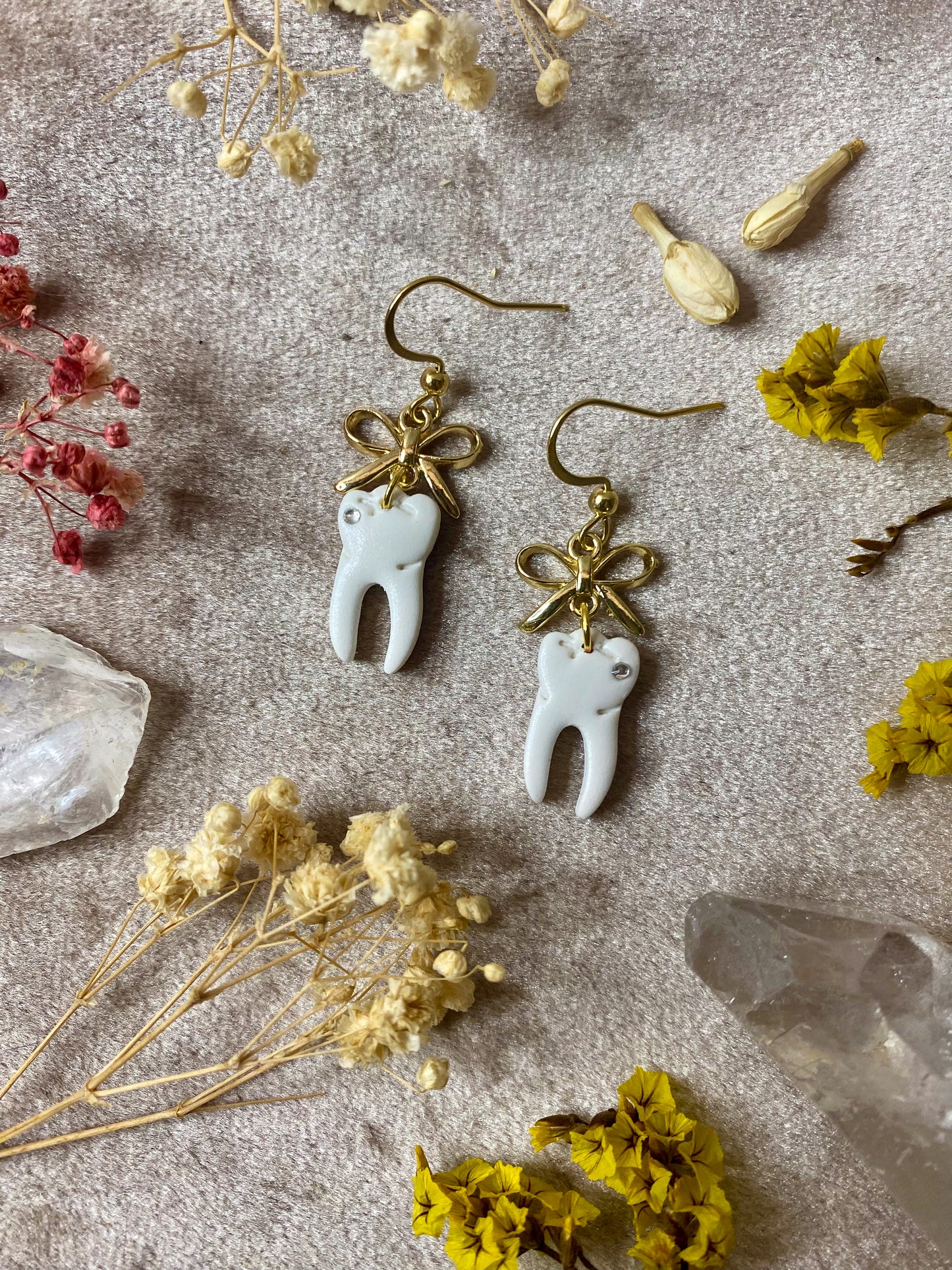 Jeweled Tooth Midi Earrings