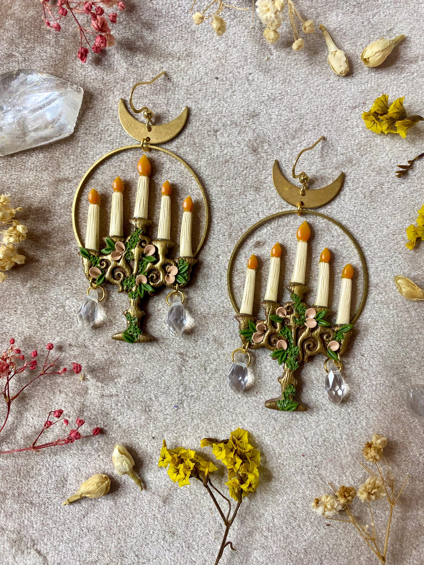 Golden Fantasy Candelabra Earrings