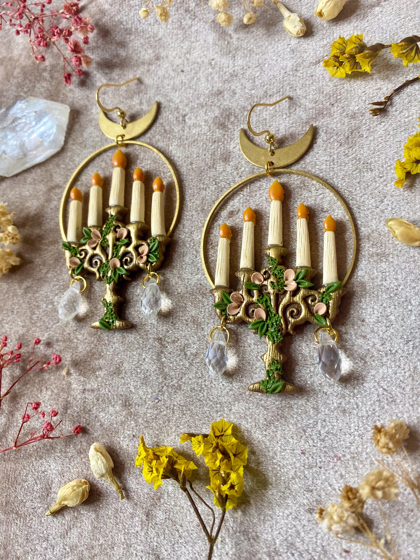 Golden Fantasy Candelabra Earrings