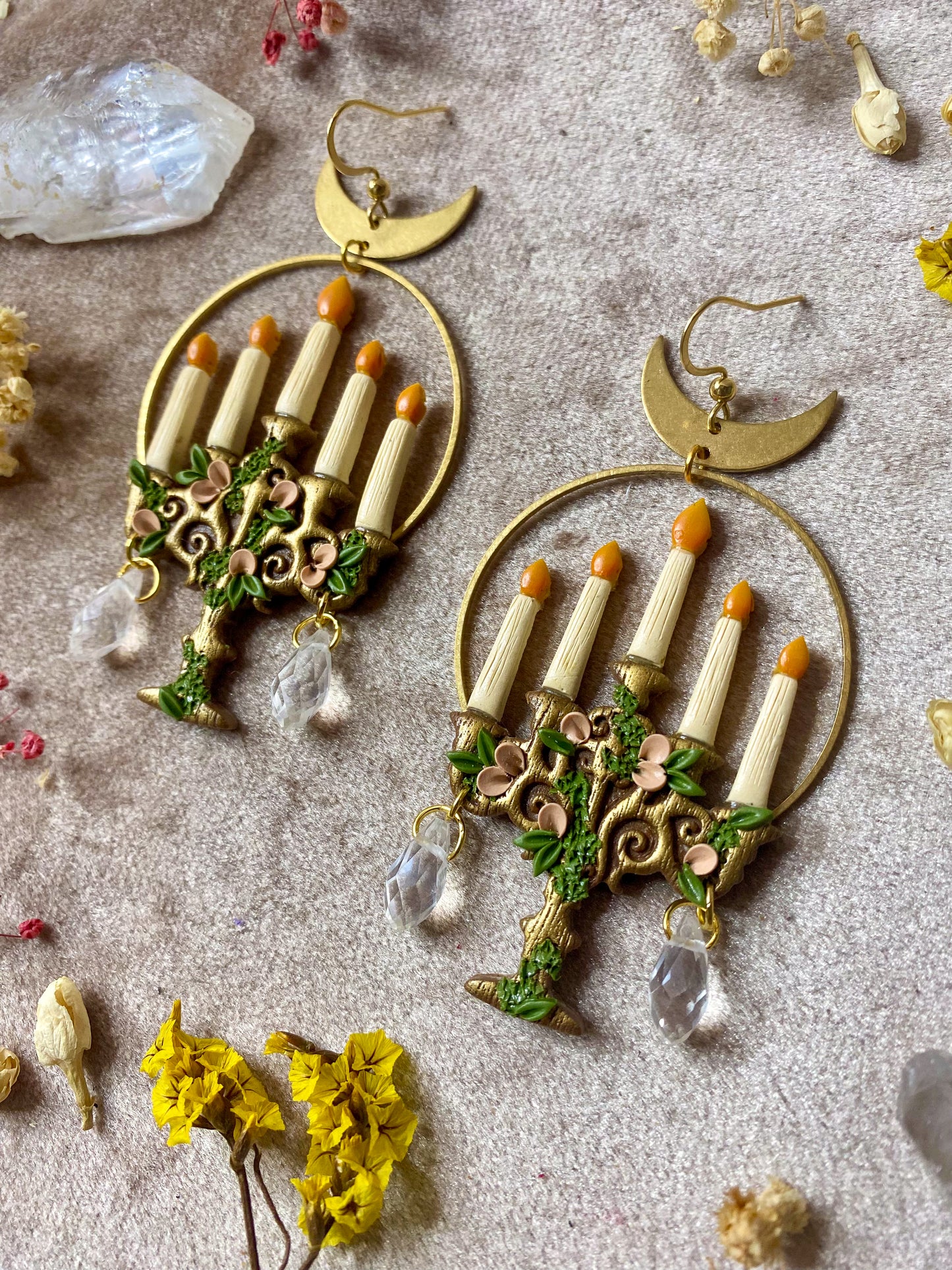 Golden Fantasy Candelabra Earrings