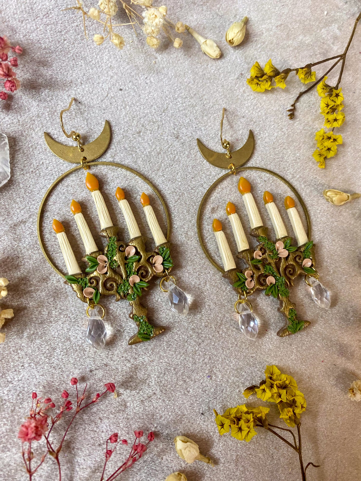 Golden Fantasy Candelabra Earrings