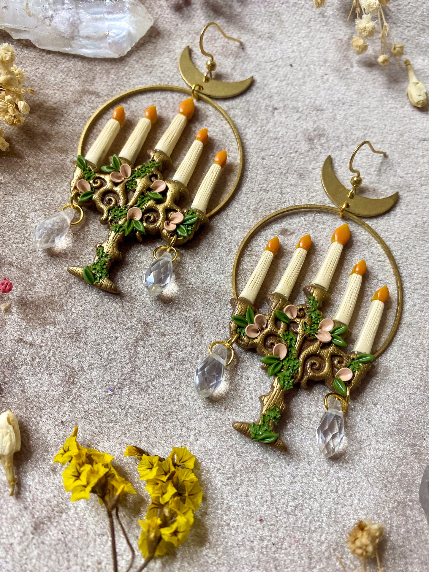 Golden Fantasy Candelabra Earrings