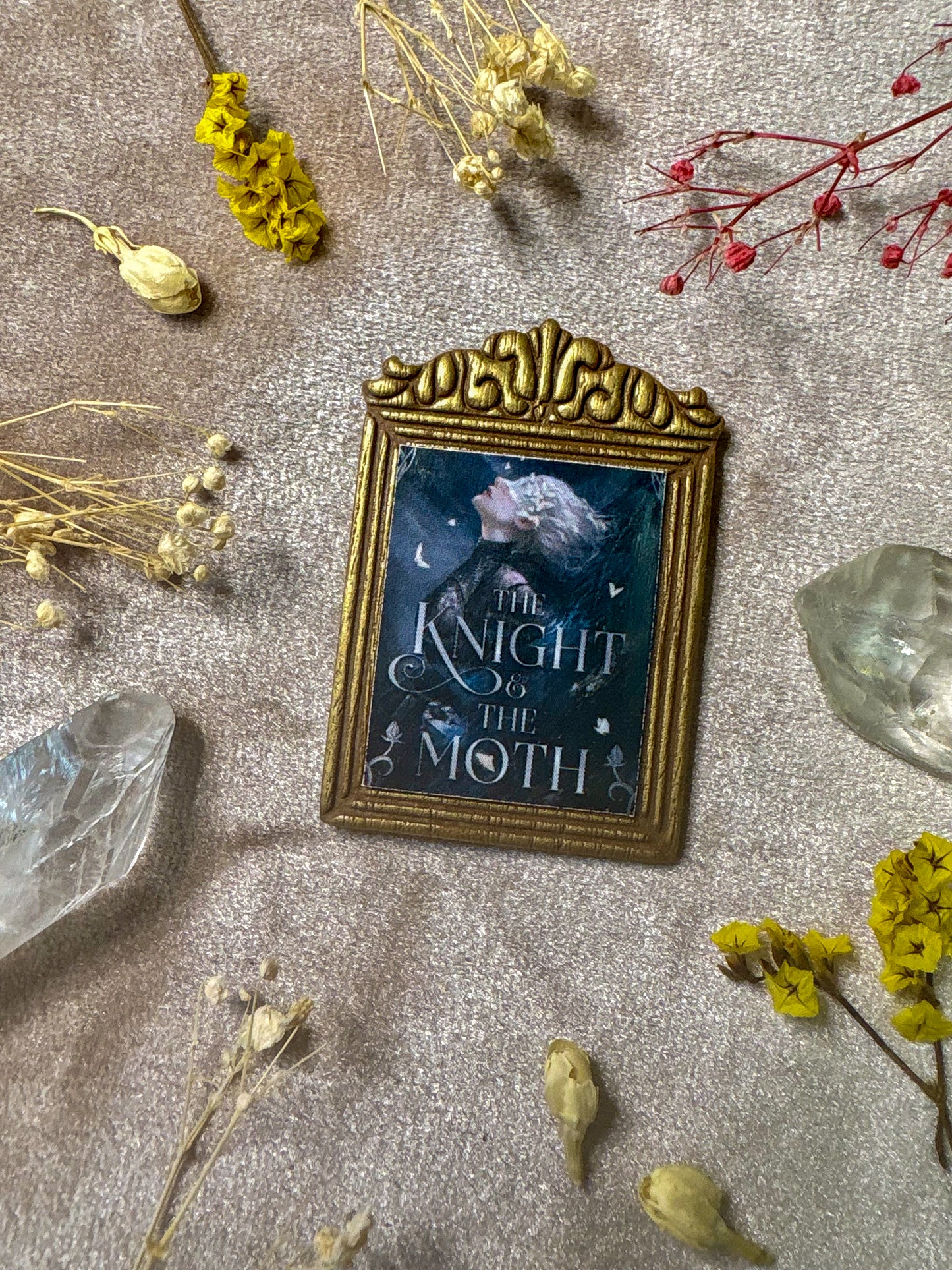 The Knight and the Moth Book Pin