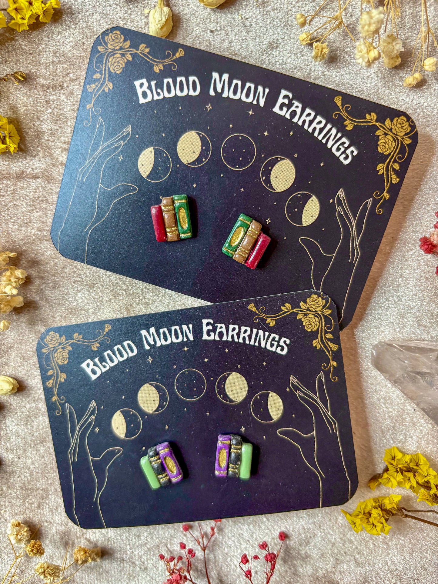 Bold Book Stack Stud Earrings
