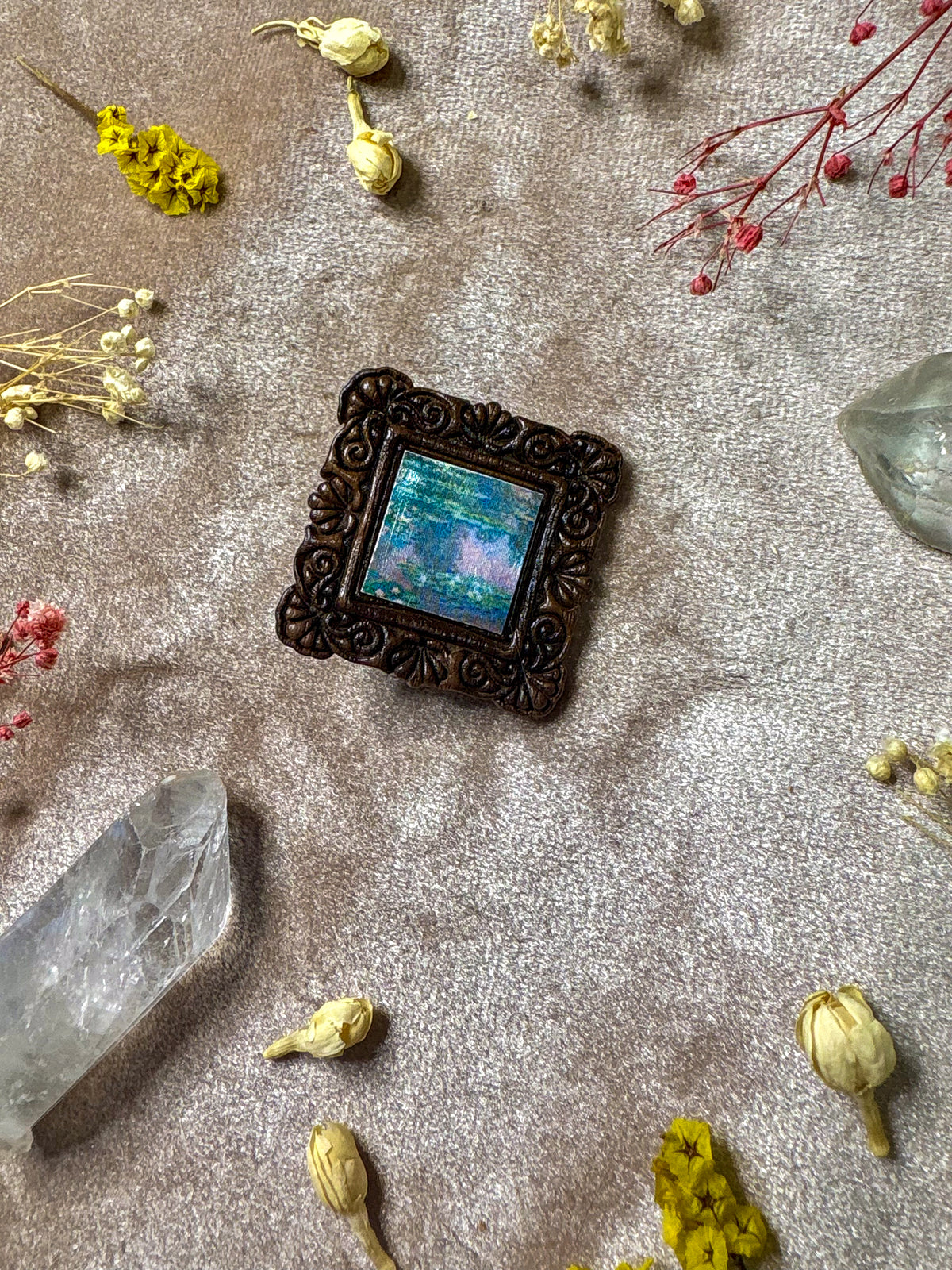 Water Lillies Art Pin