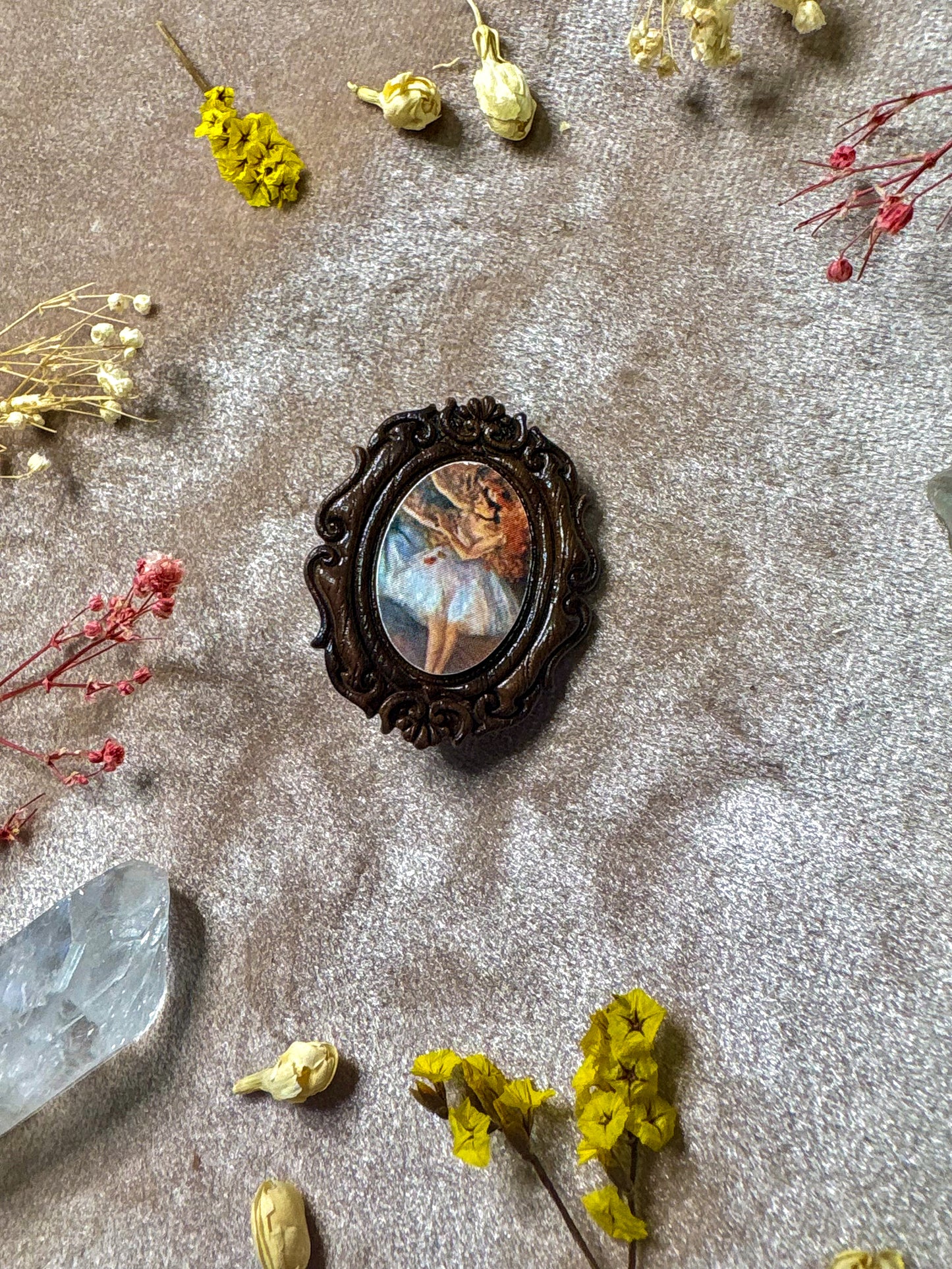 Two Dancers on a Stage Art Pin