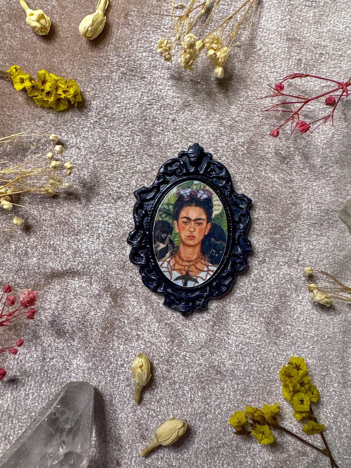 Frida's Self Portrait Art Pin