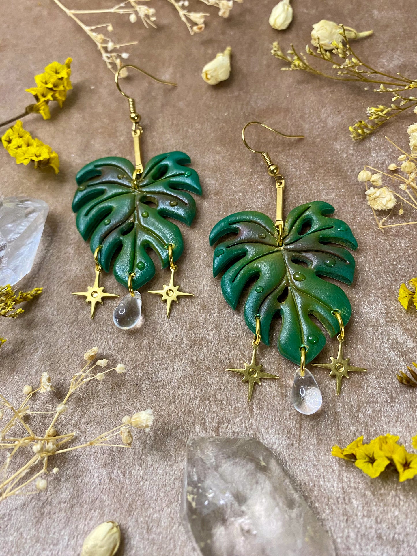 Leafy Snake Earrings