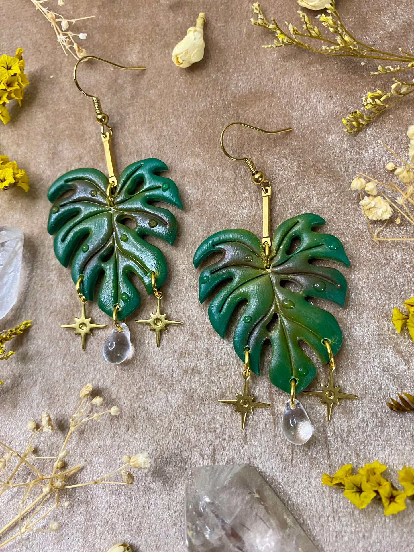Leafy Snake Earrings