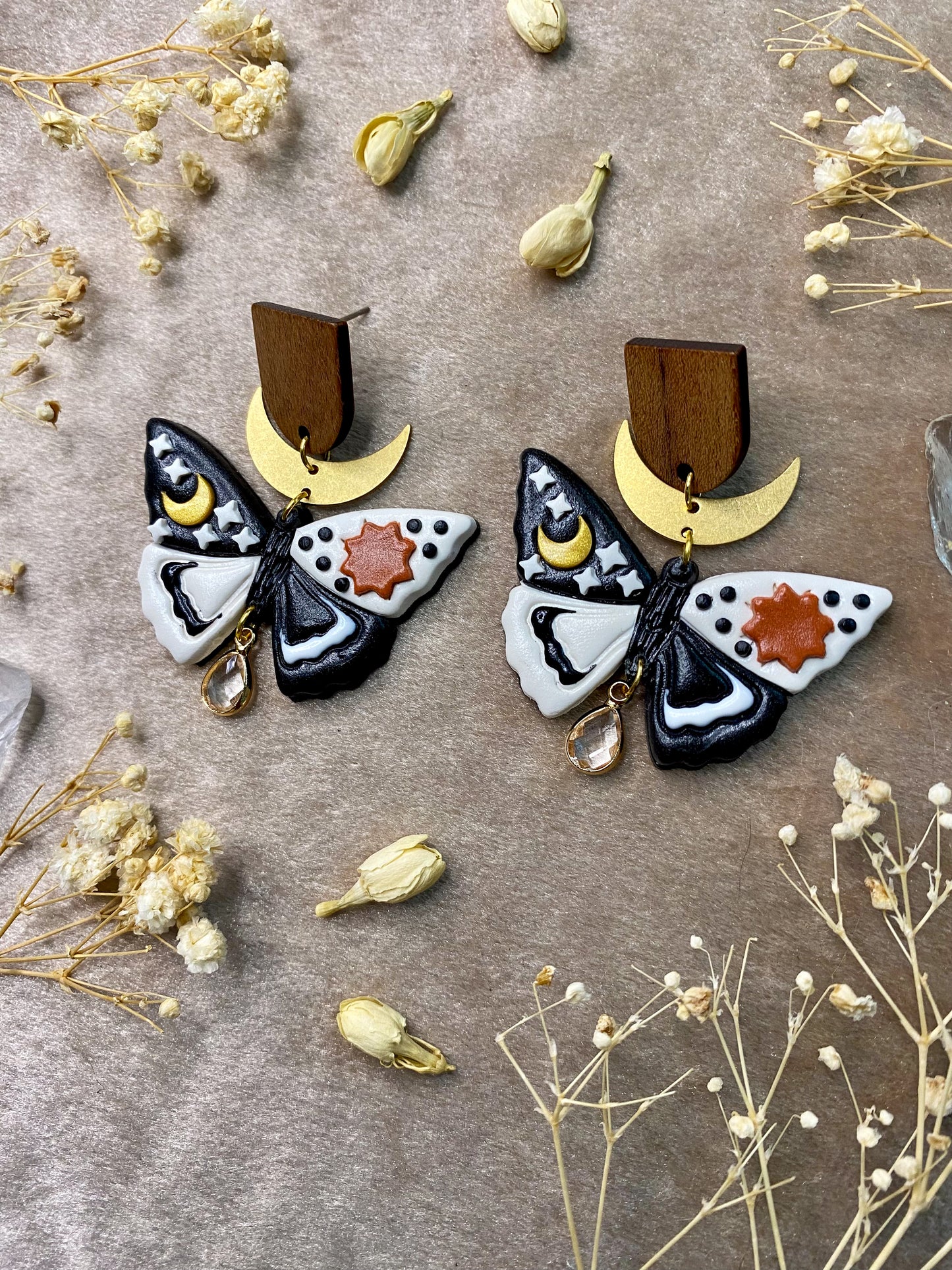 Yin Yang Butterfly Earrings