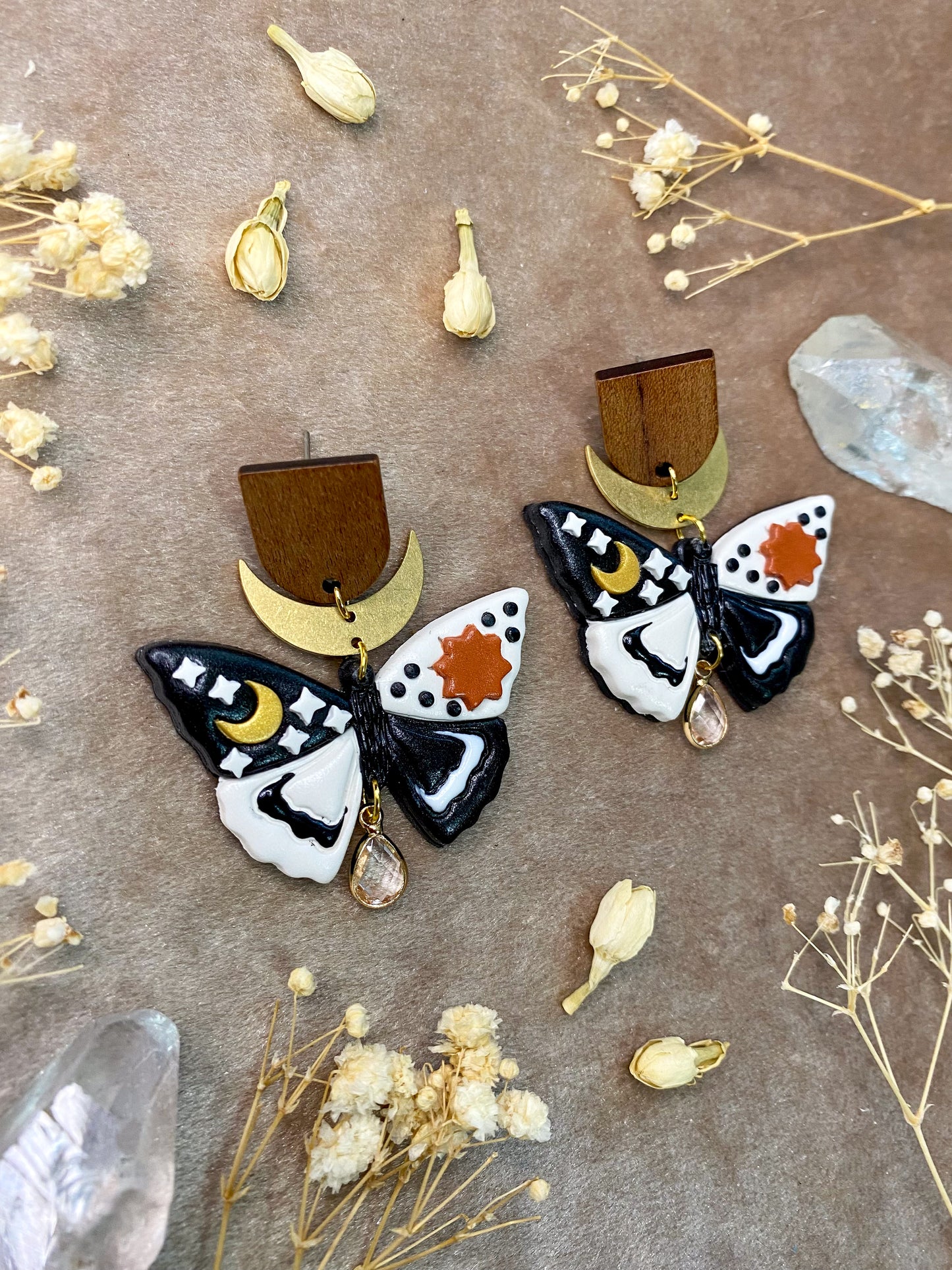 Yin Yang Butterfly Earrings
