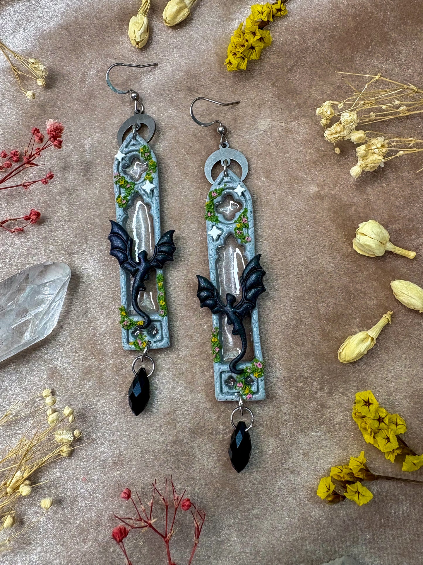 Dragon Window Earrings