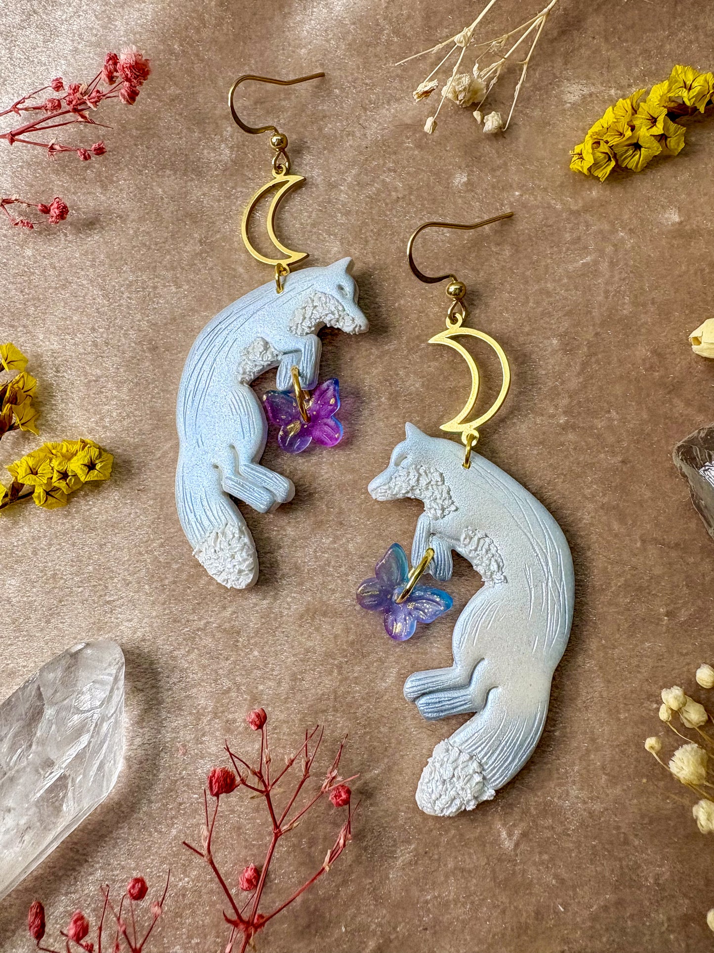 Butterfly Fox Earrings