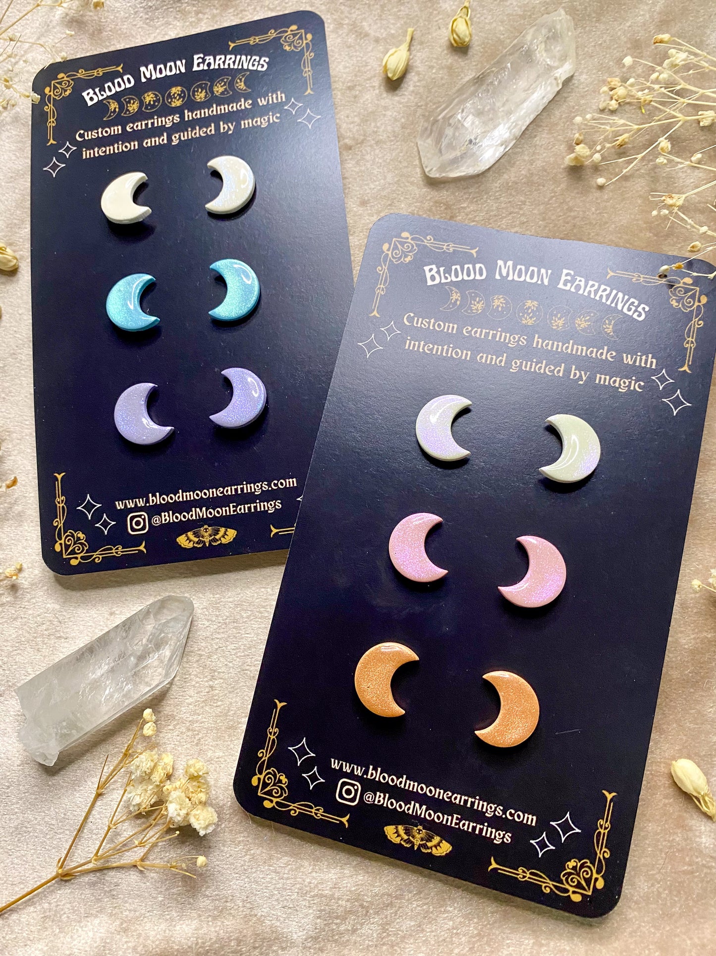 Triple Moon (Iridescent) Stud Pack