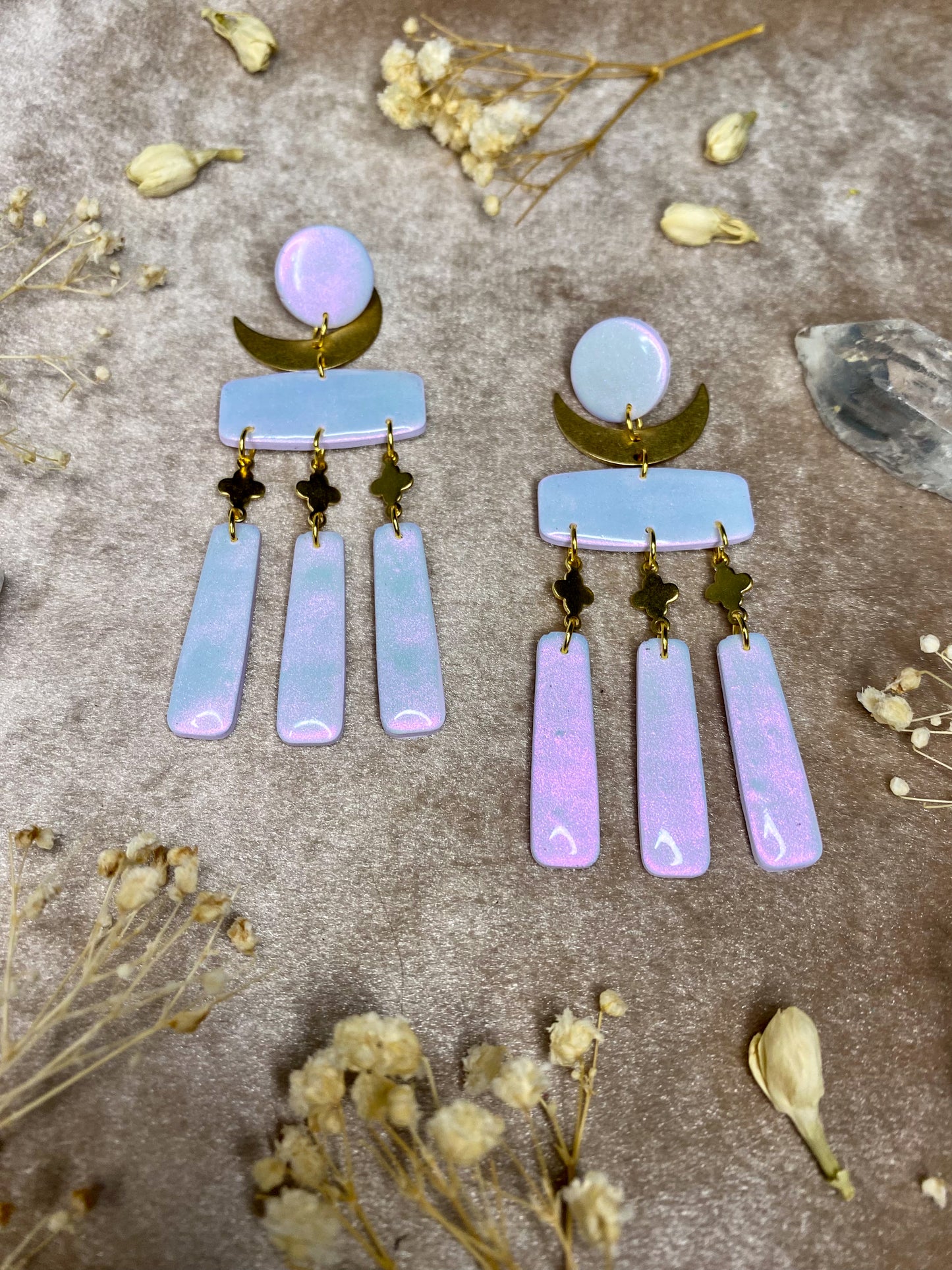 Moon Goddess Glow Color Shift (Lilac/Magenta) Earrings