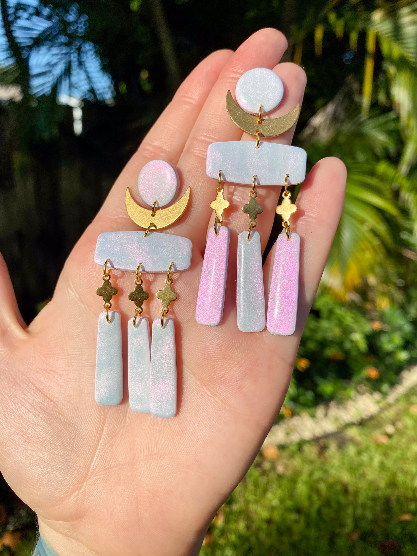 Moon Goddess Glow Color Shift (Lilac/Magenta) Earrings