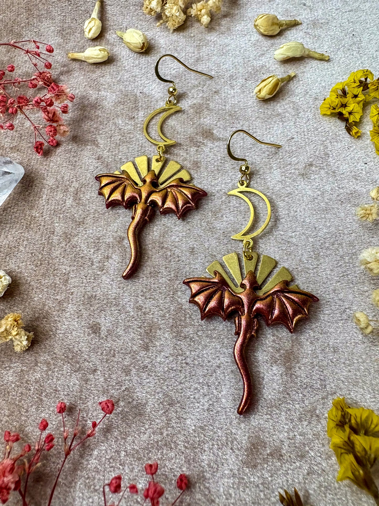 Mini Fire Dragon Earrings