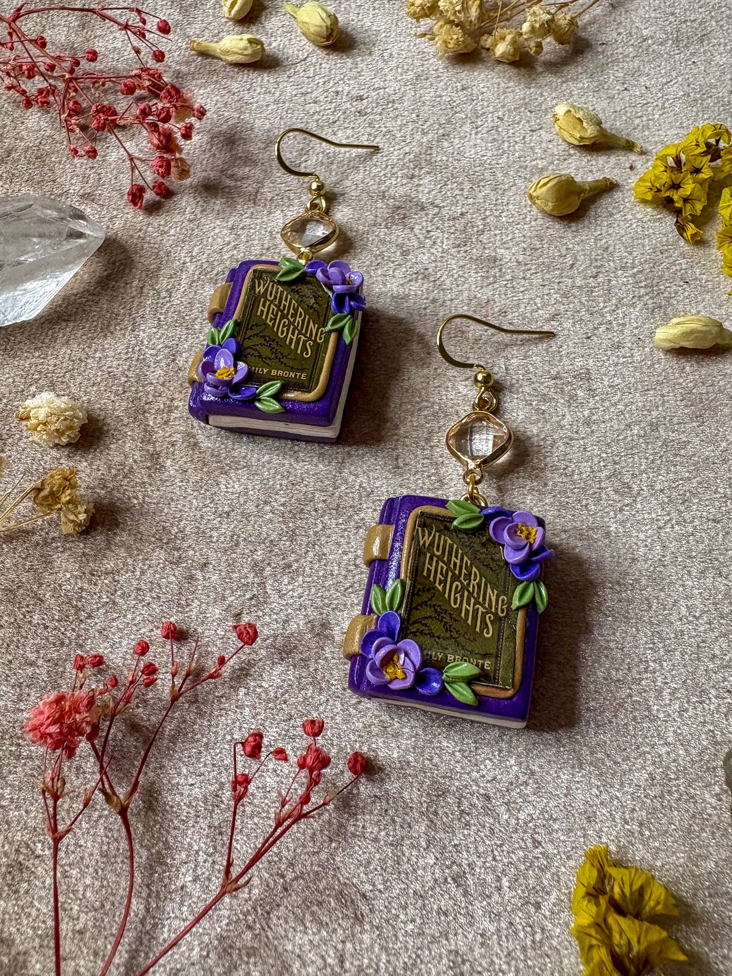 Wuthering Heights Book Earrings
