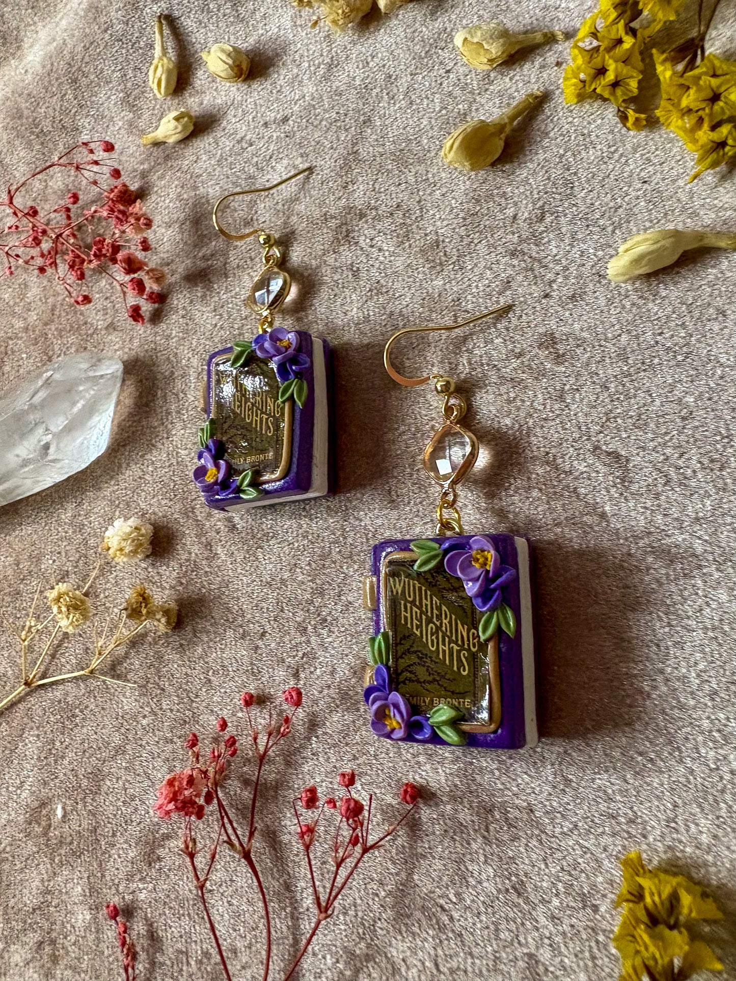 Wuthering Heights Book Earrings