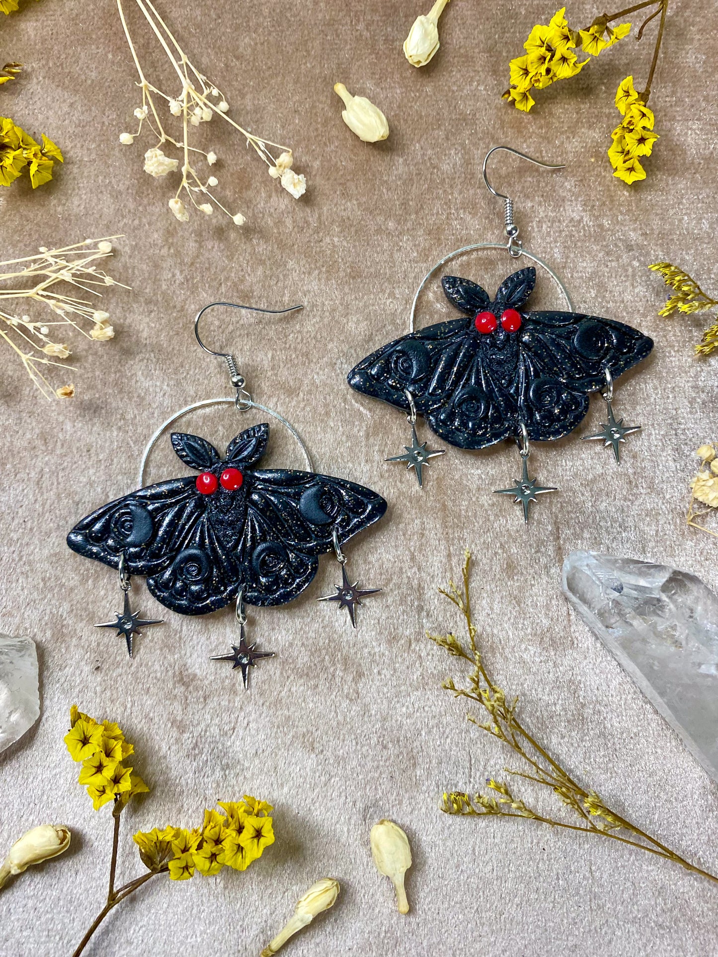 Large Mothman Earrings