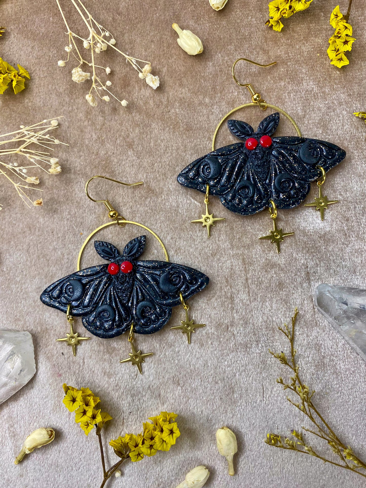 Large Mothman Earrings