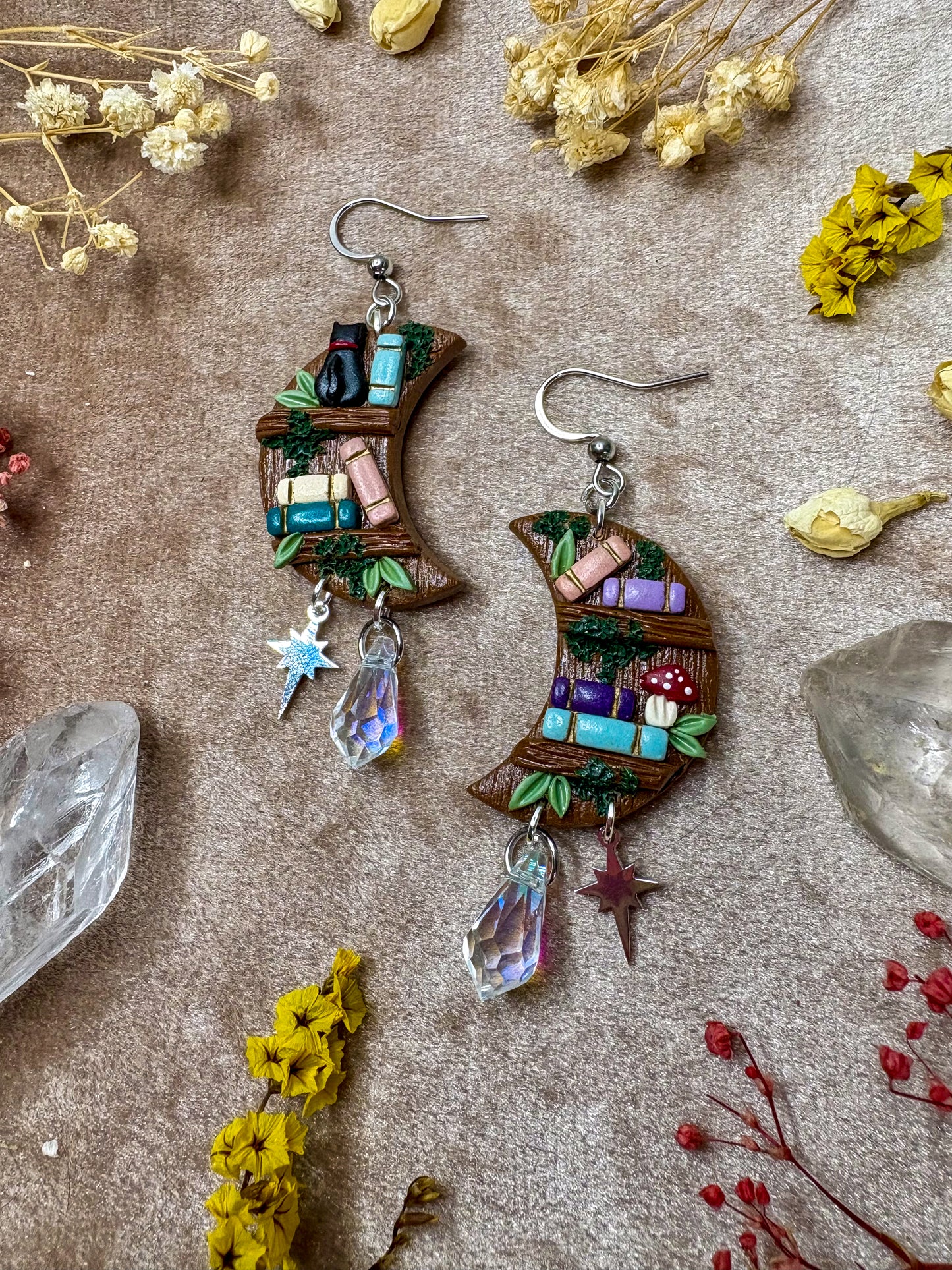 Mystical Moon Shelf Earrings
