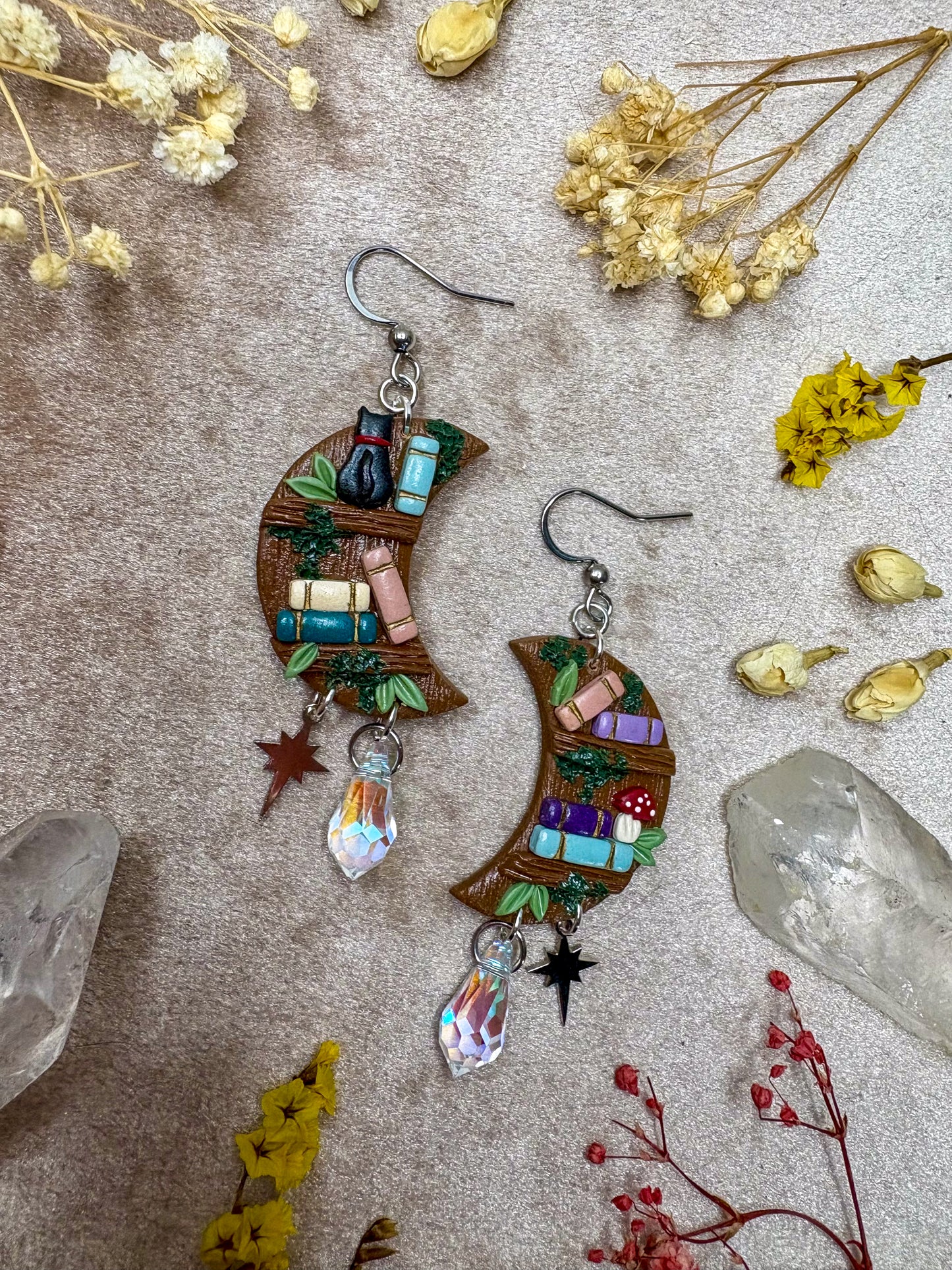 Mystical Moon Shelf Earrings
