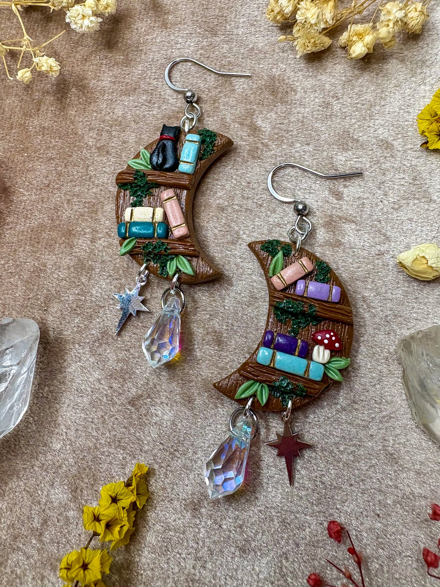 Mystical Moon Shelf Earrings