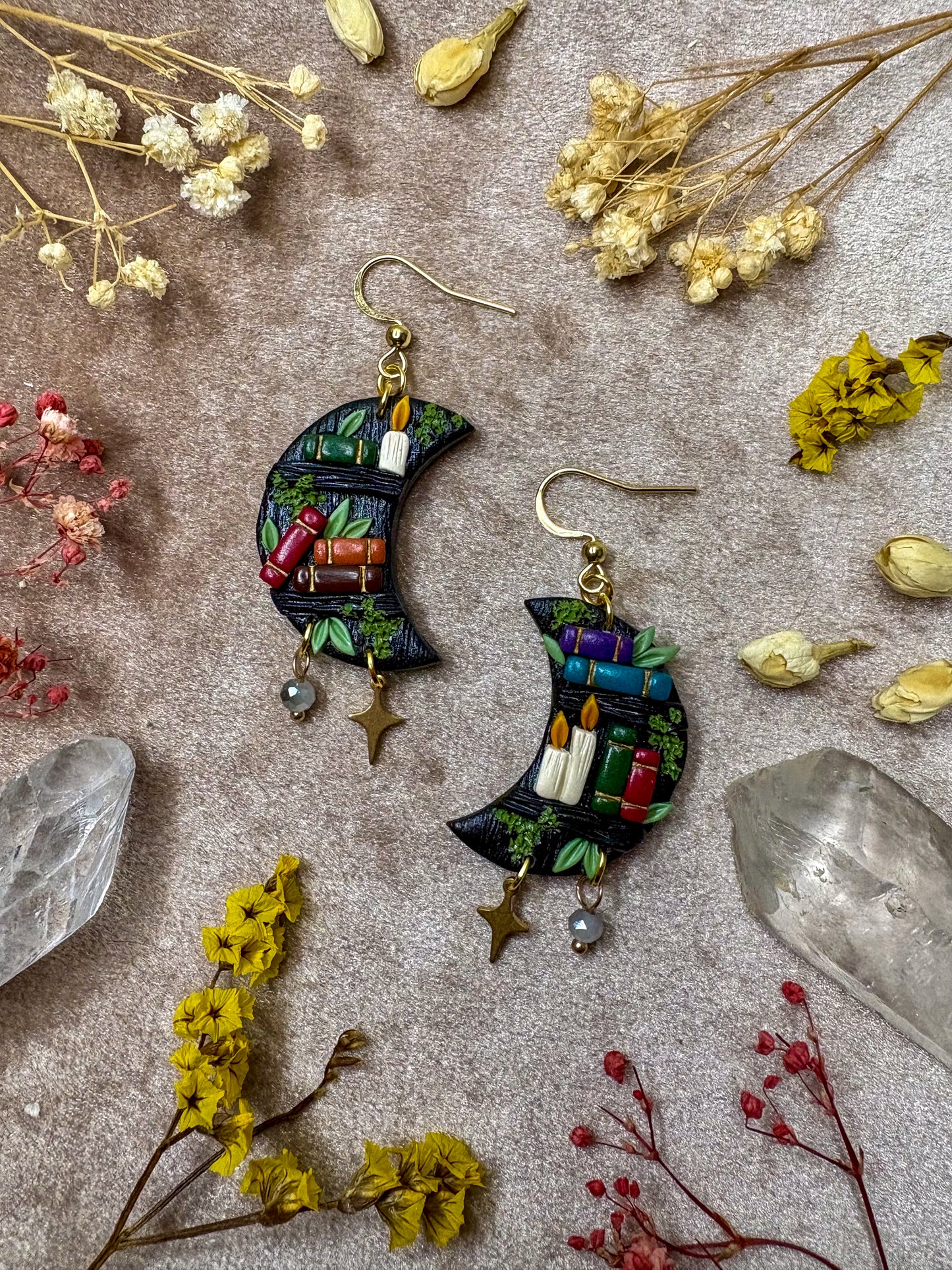 Black Moon Shelf Earrings