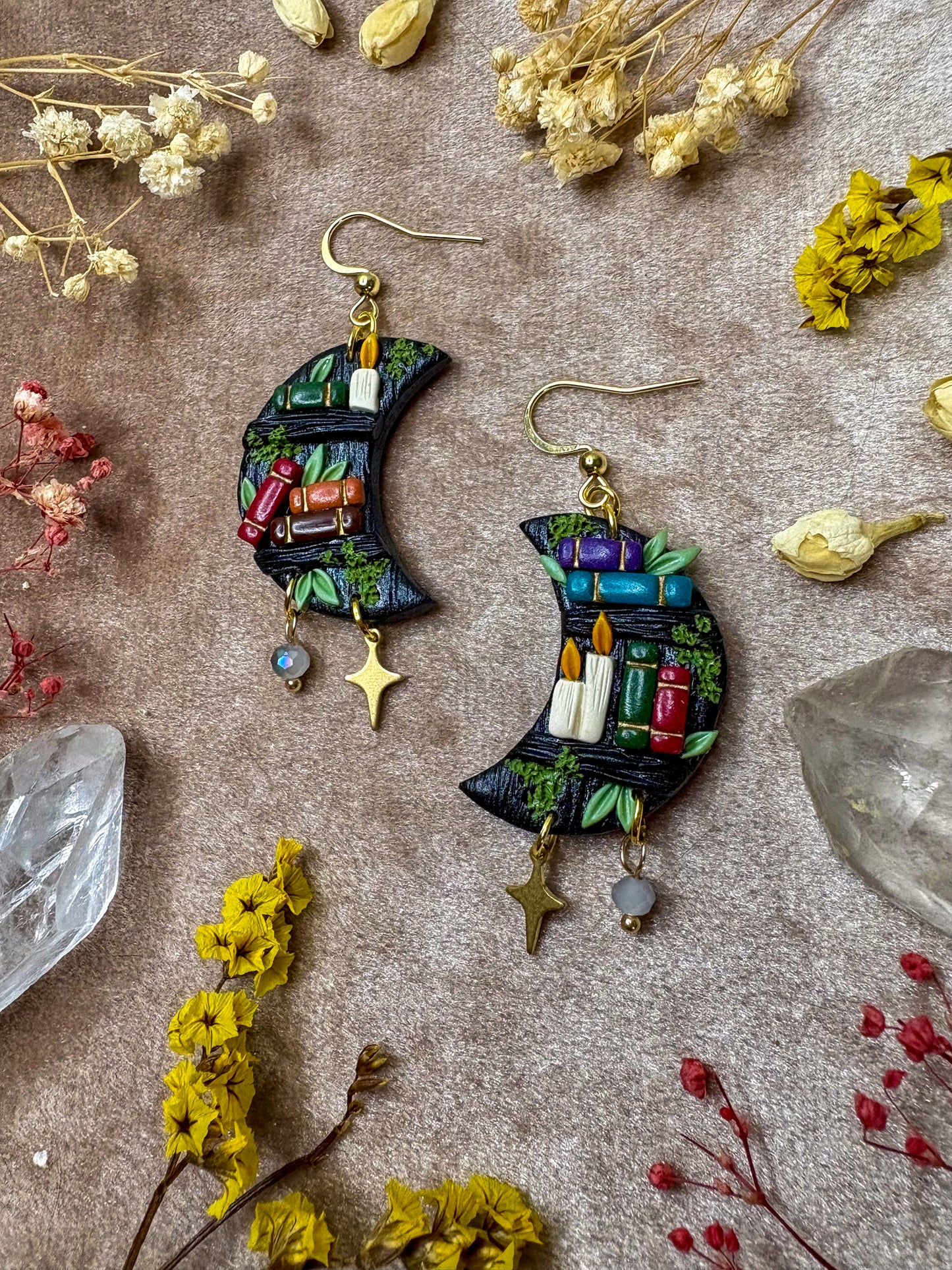 Black Moon Shelf Earrings