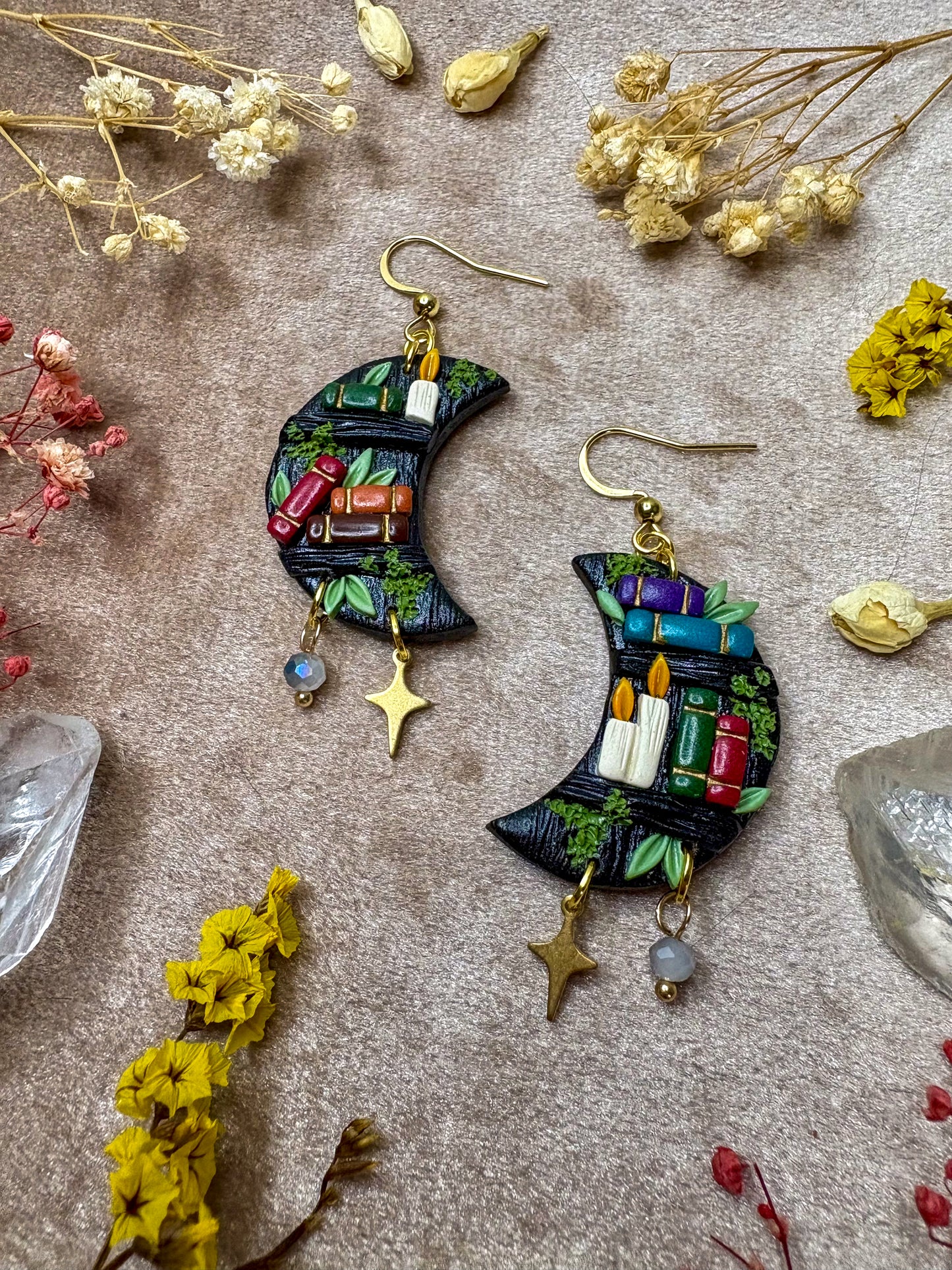Black Moon Shelf Earrings