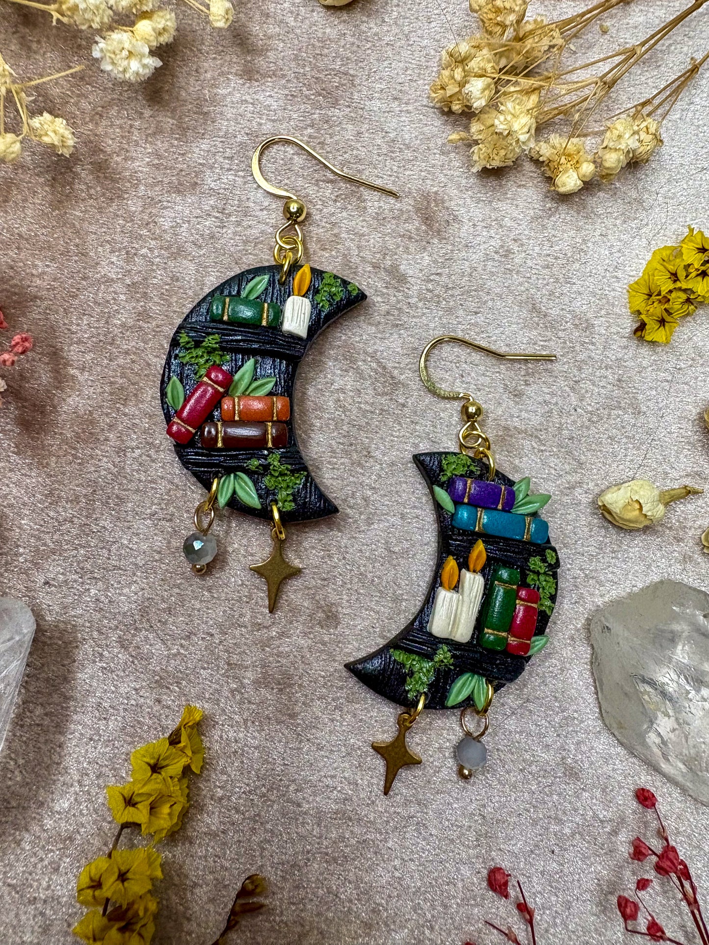 Black Moon Shelf Earrings