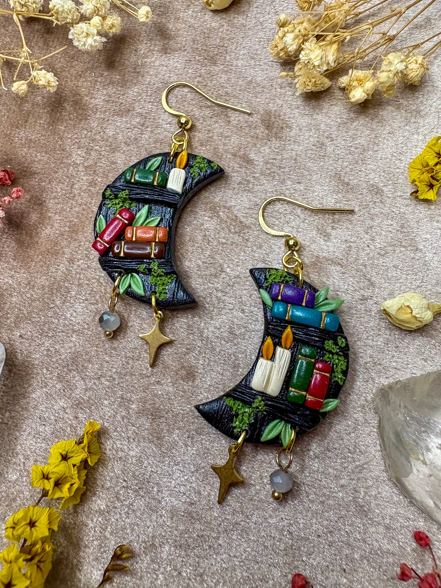 Black Moon Shelf Earrings