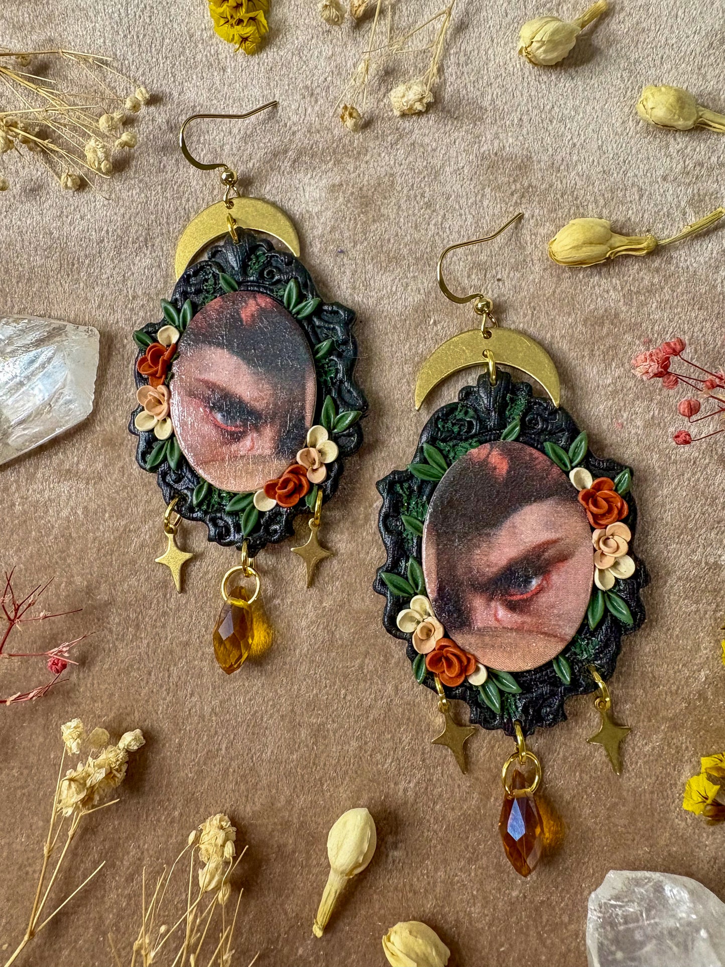 Cabanel's "Fallen Angel" Painting Earrings (oval)