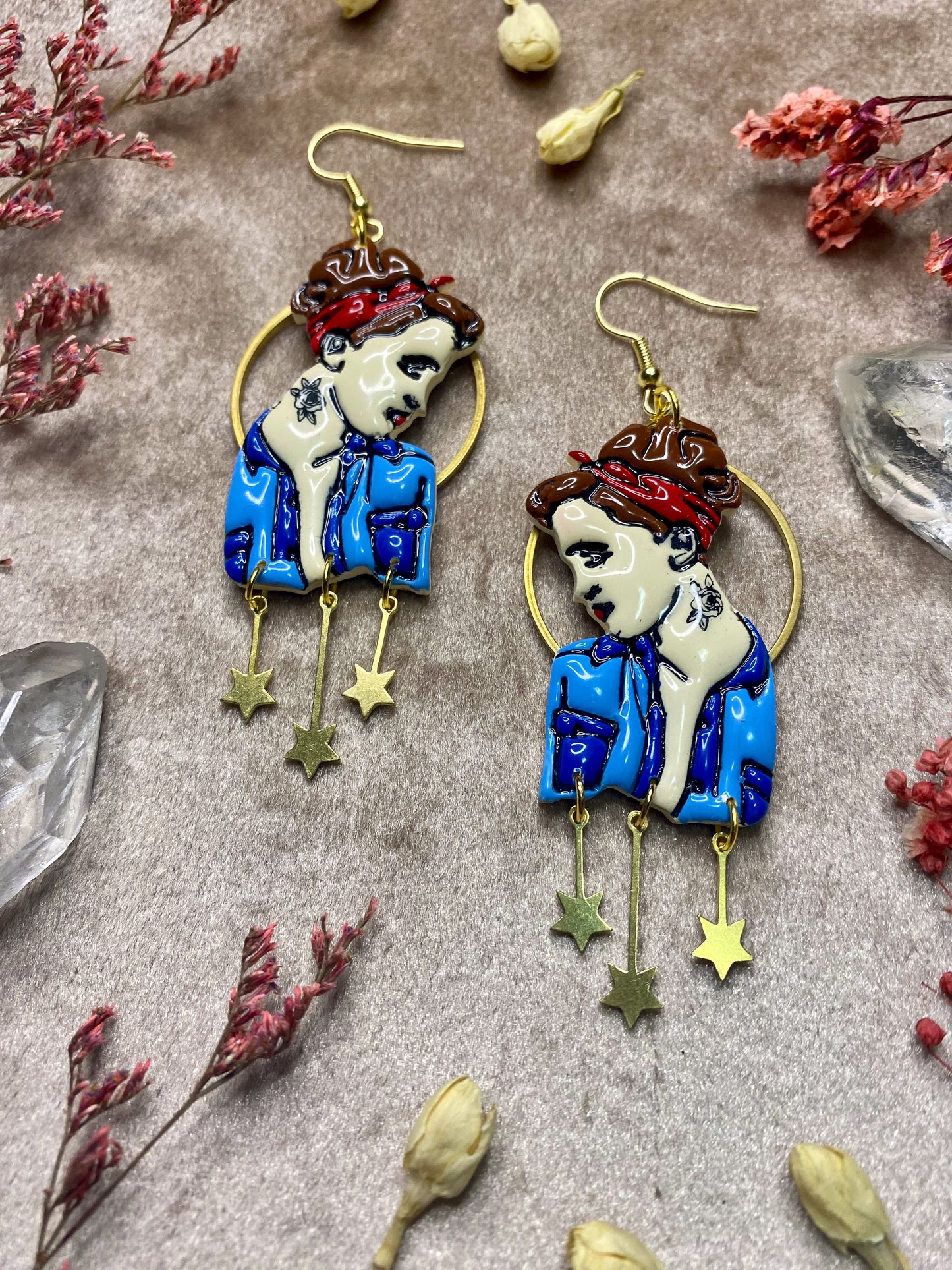 Classic Beauty Tattooed Lady Earrings
