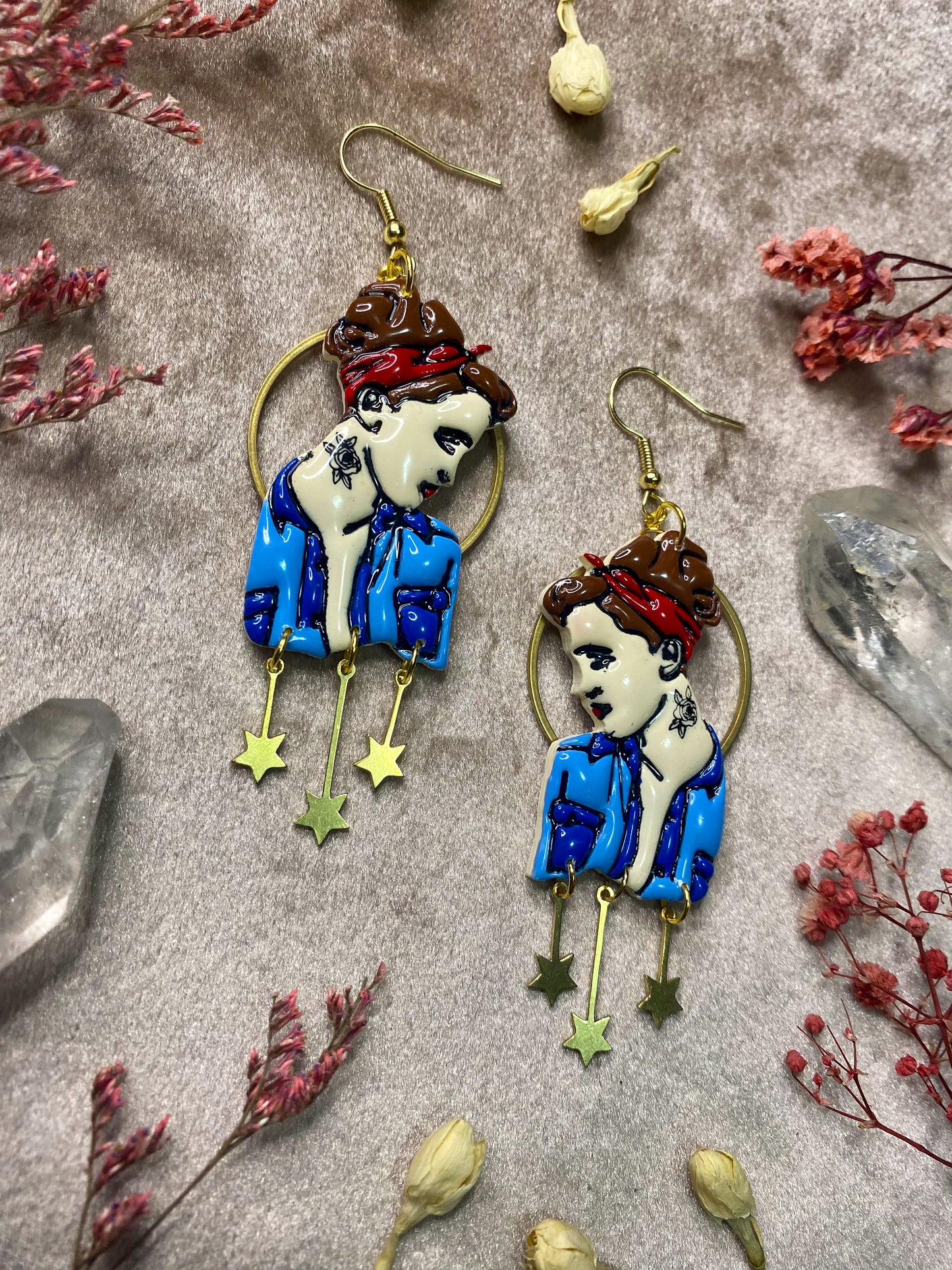 Classic Beauty Tattooed Lady Earrings