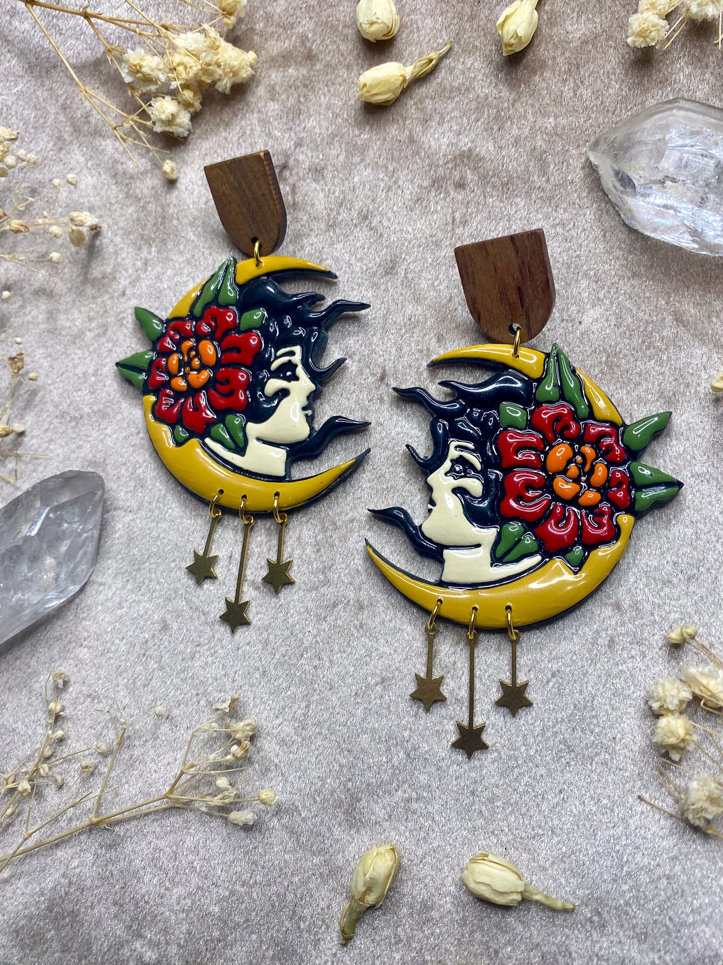 Girl on the Moon Earrings